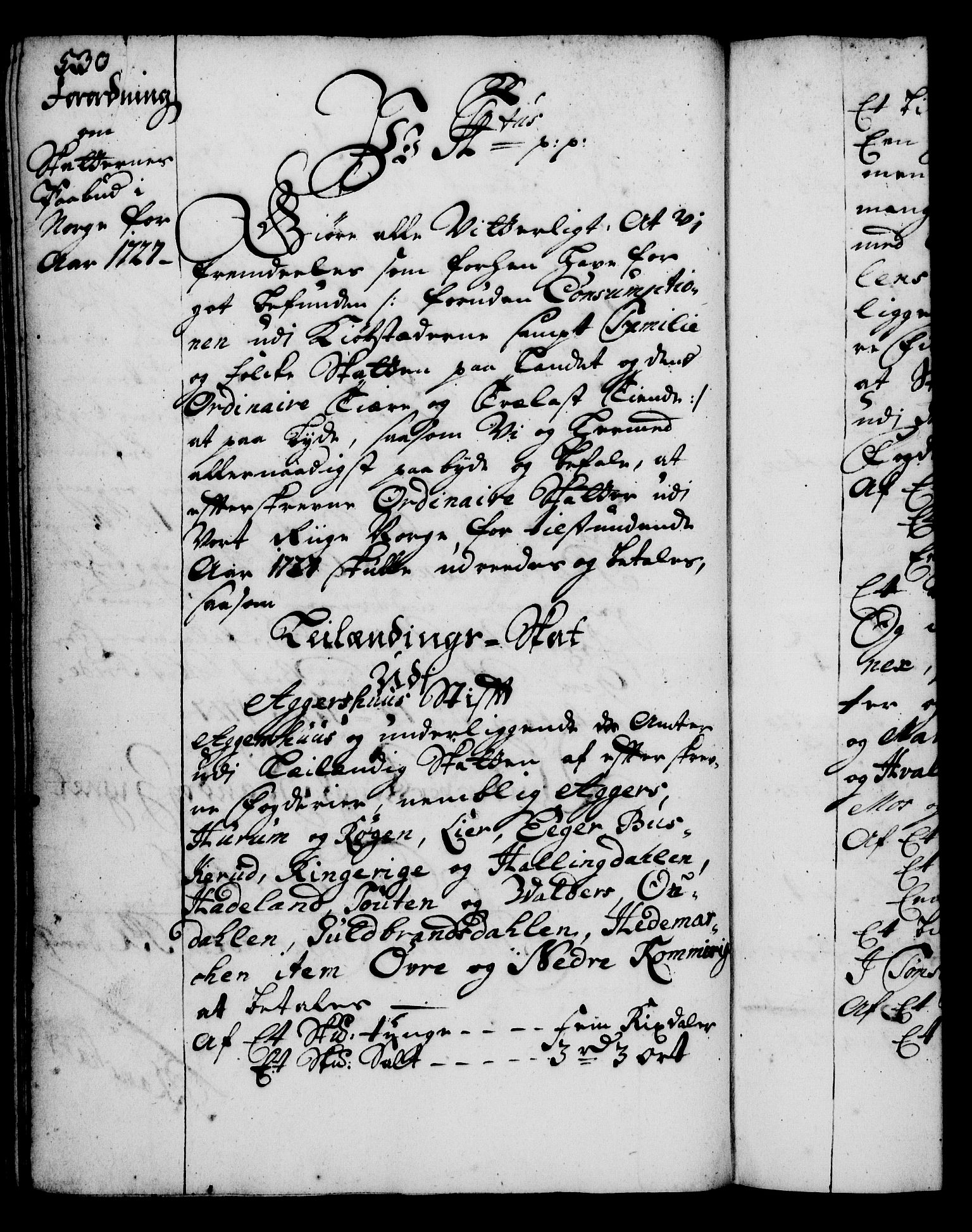 Rentekammeret, Kammerkanselliet, RA/EA-3111/G/Gg/Gga/L0002: Norsk ekspedisjonsprotokoll med register (merket RK 53.2), 1723-1727, p. 530