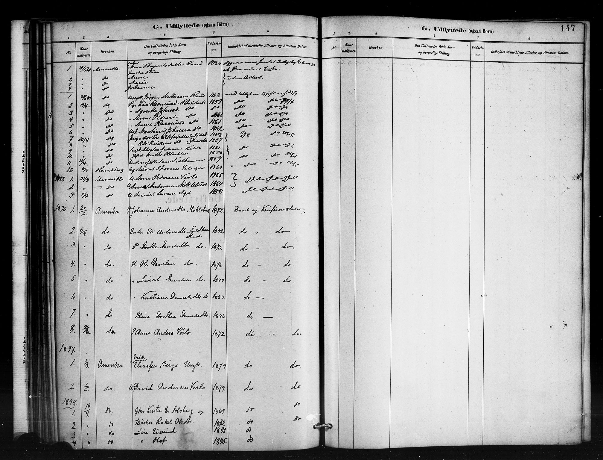 Innvik sokneprestembete, AV/SAB-A-80501: Parish register (official) no. D 1, 1879-1900, p. 147