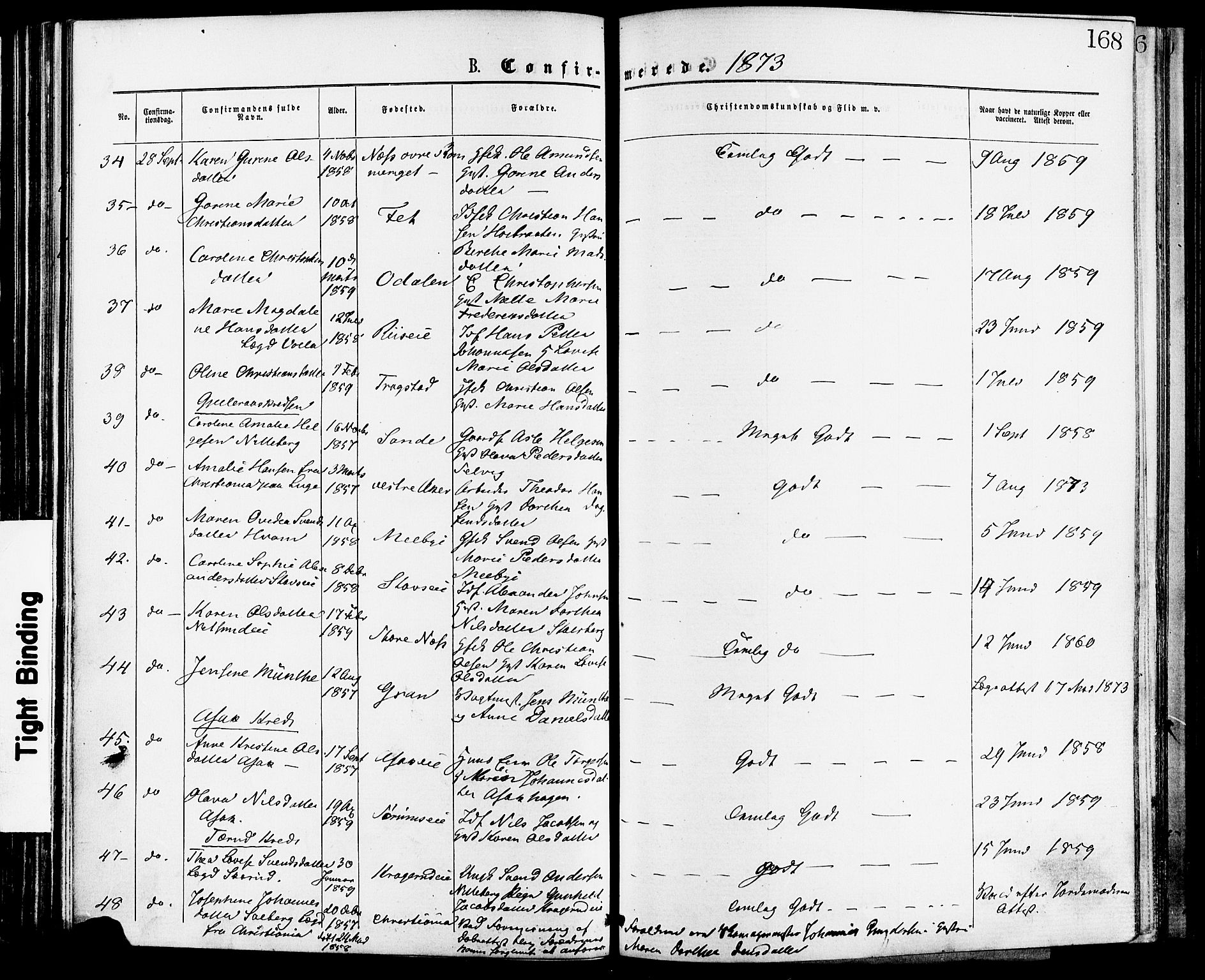 Skedsmo prestekontor Kirkebøker, SAO/A-10033a/F/Fa/L0012: Parish register (official) no. I 12, 1876-1883, p. 168