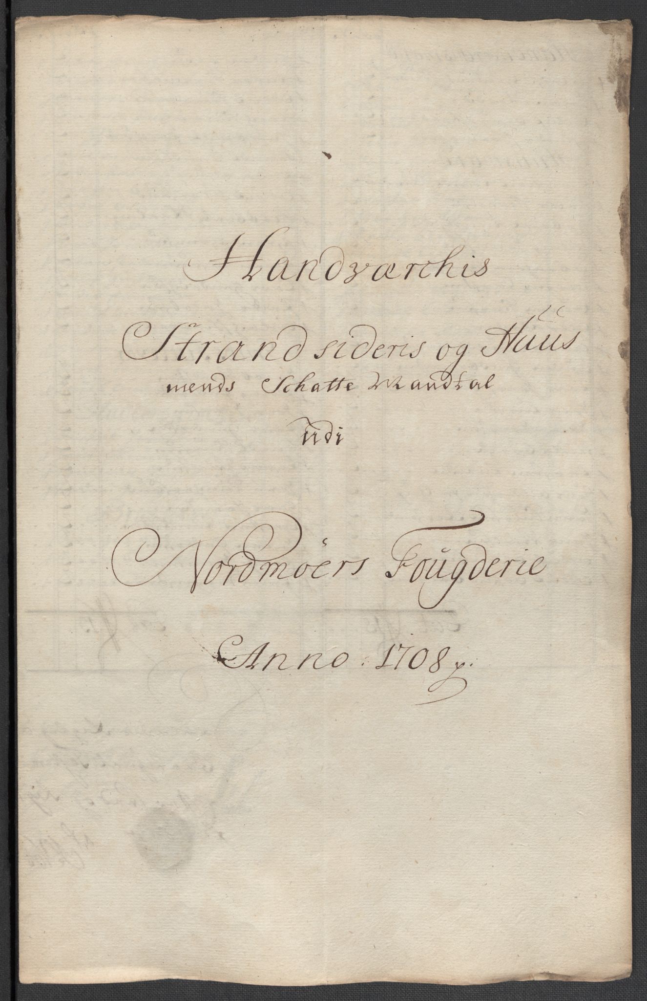 Rentekammeret inntil 1814, Reviderte regnskaper, Fogderegnskap, RA/EA-4092/R56/L3743: Fogderegnskap Nordmøre, 1708, p. 85
