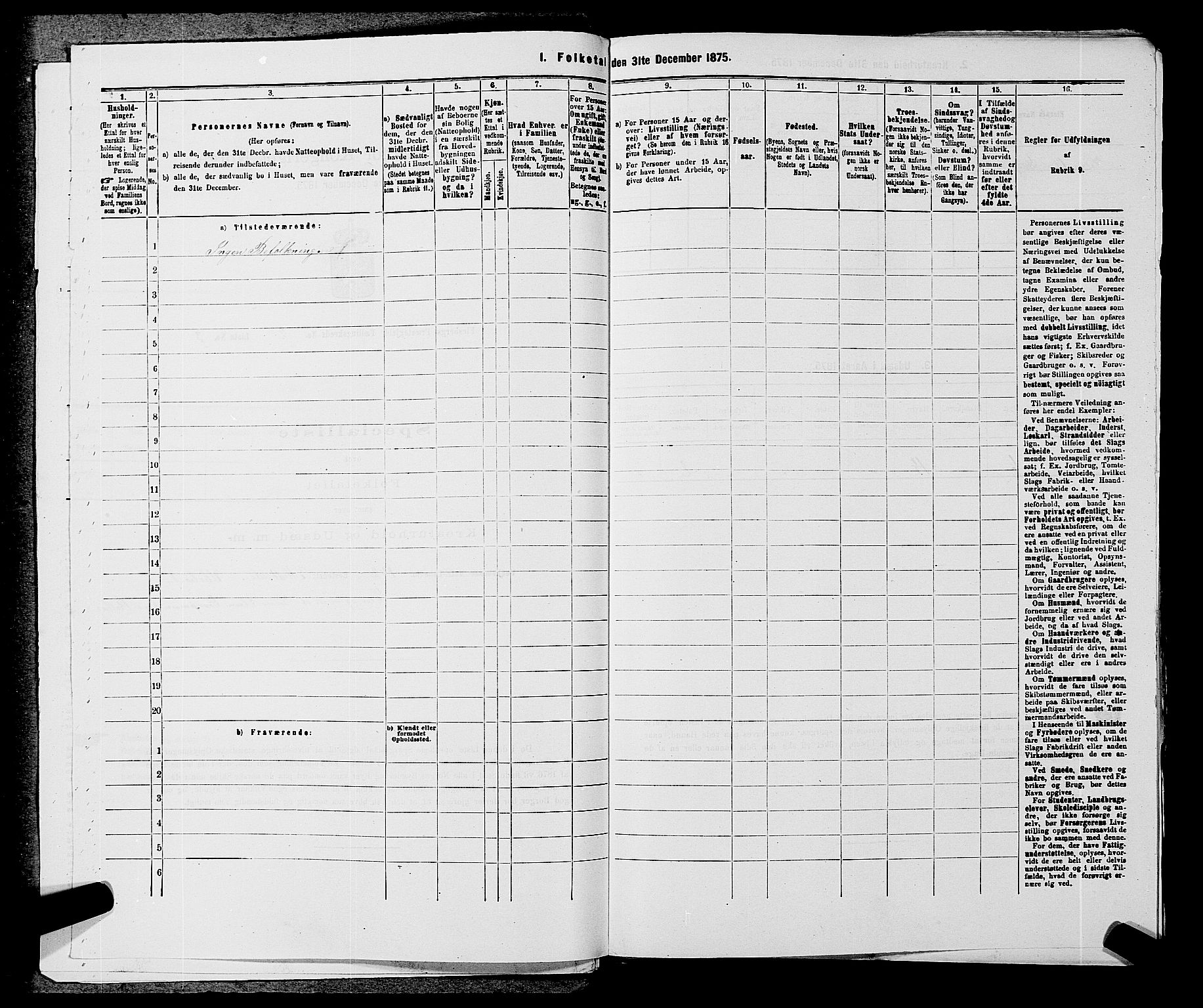 SAKO, 1875 census for 0631P Flesberg, 1875, p. 486