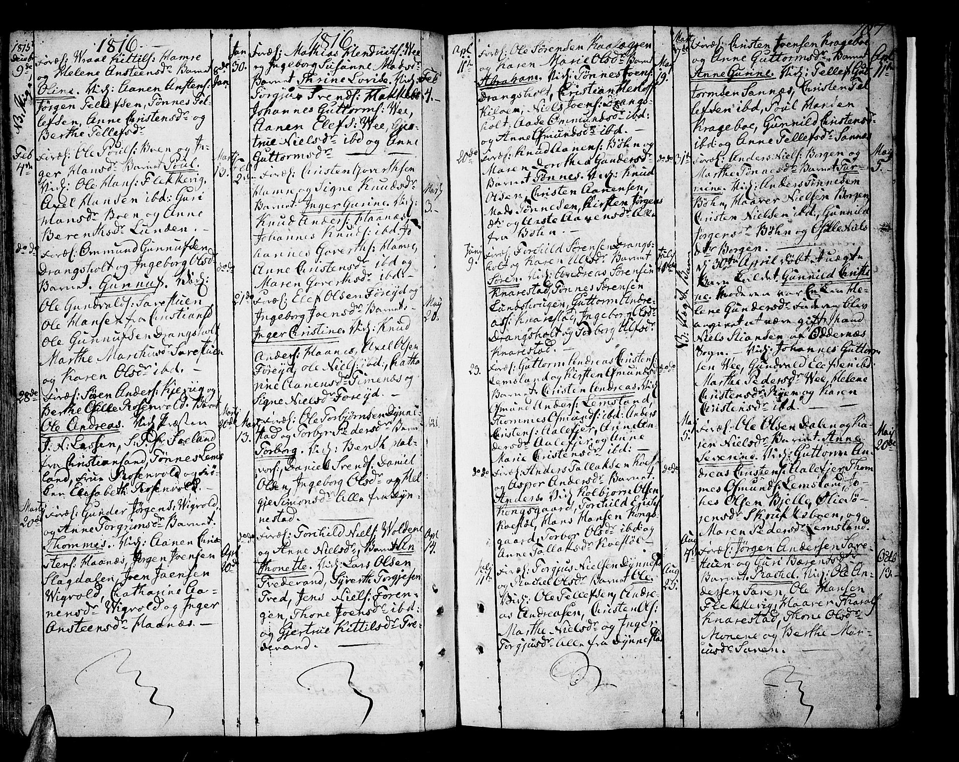 Tveit sokneprestkontor, SAK/1111-0043/F/Fa/L0001: Parish register (official) no. A 1, 1794-1819, p. 107
