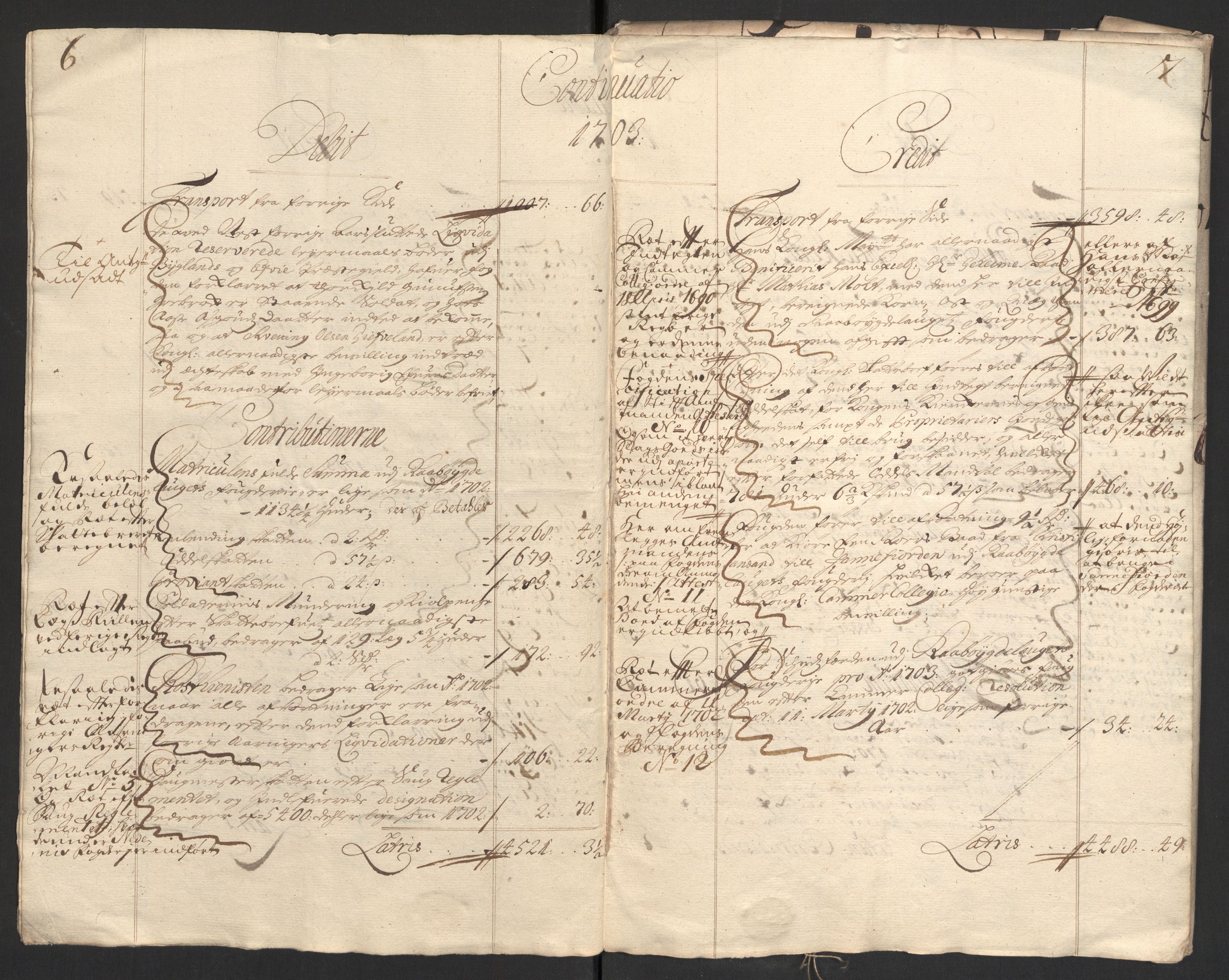 Rentekammeret inntil 1814, Reviderte regnskaper, Fogderegnskap, AV/RA-EA-4092/R40/L2447: Fogderegnskap Råbyggelag, 1703-1705, p. 6