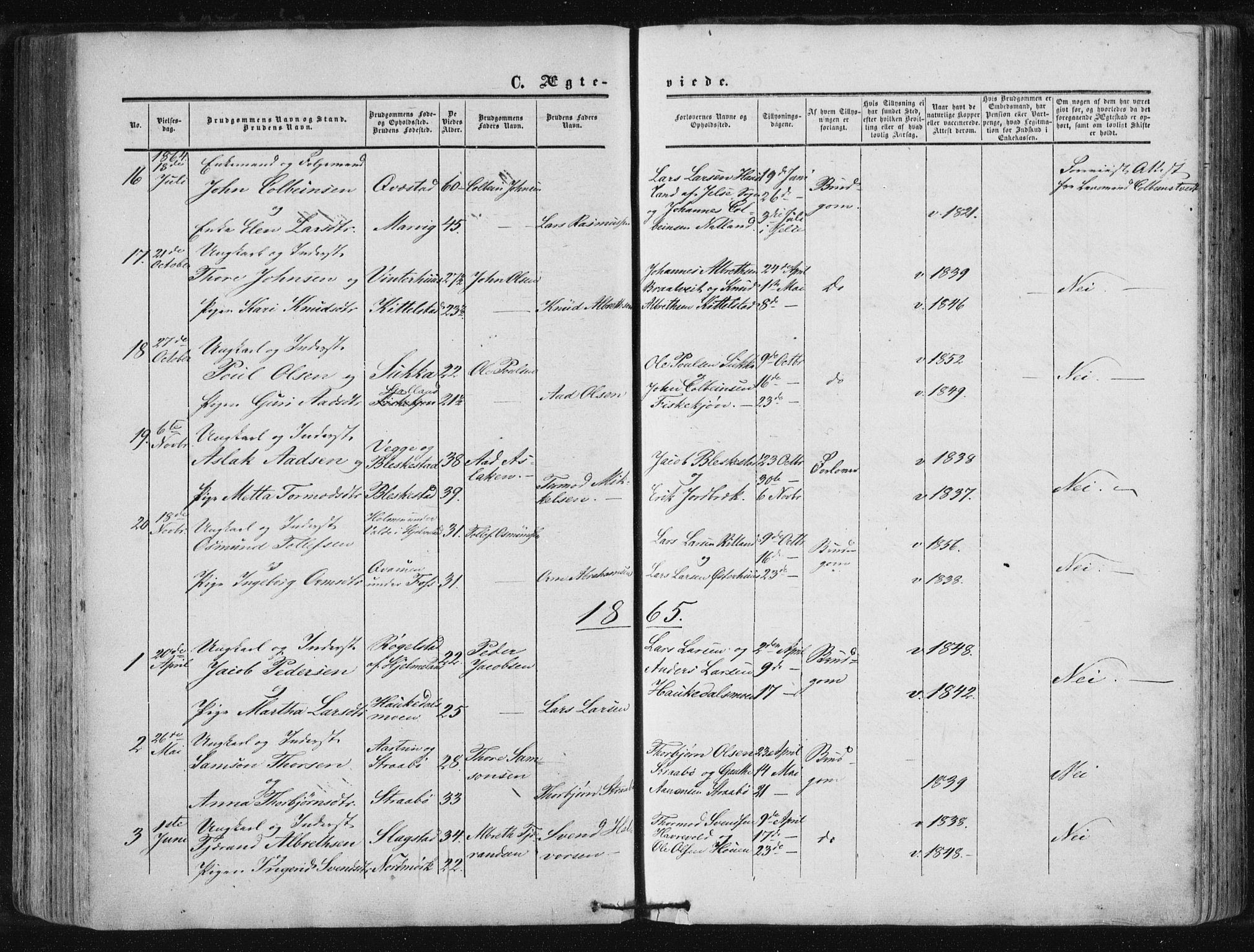 Suldal sokneprestkontor, AV/SAST-A-101845/01/IV/L0009: Parish register (official) no. A 9, 1854-1868