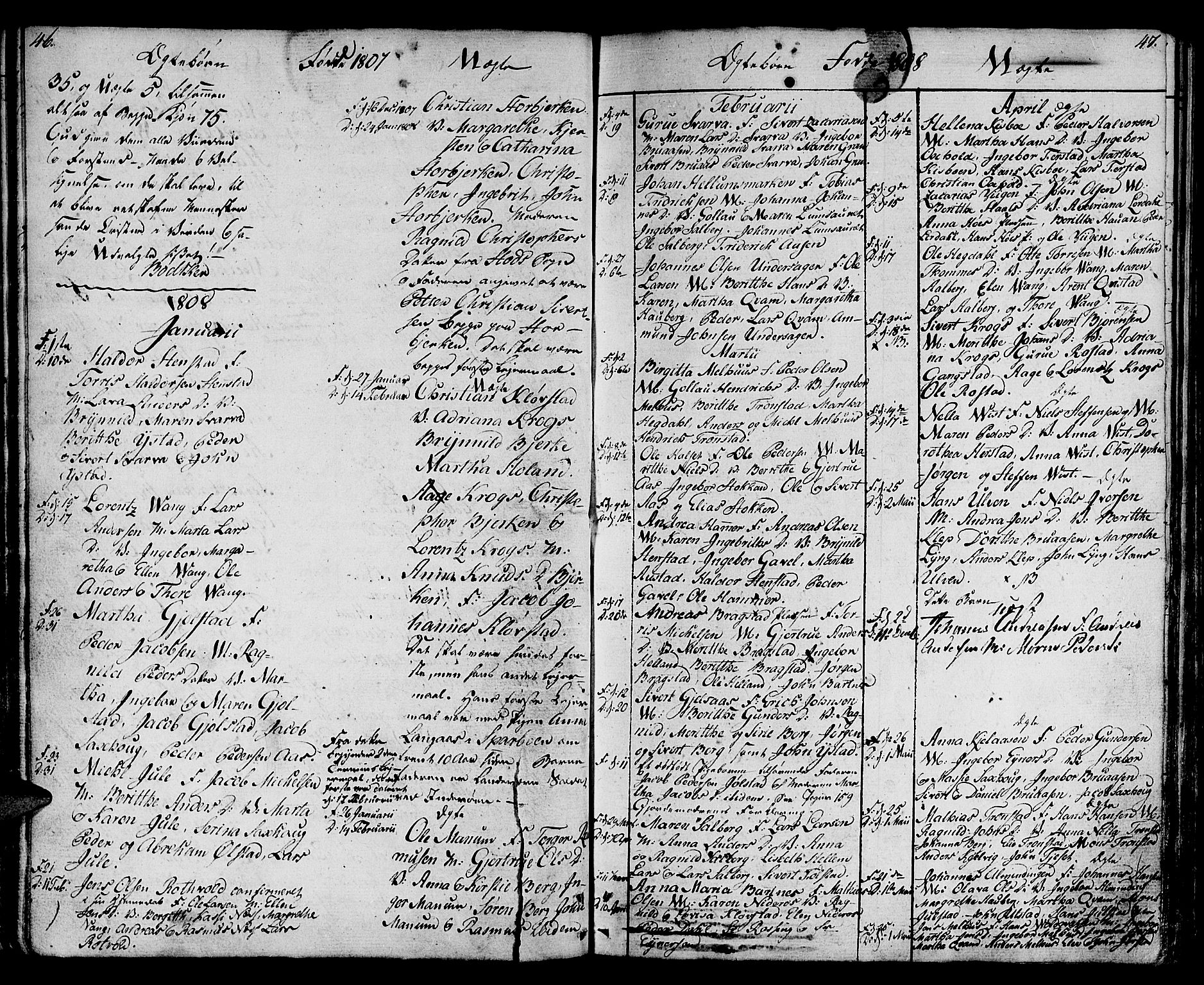 Ministerialprotokoller, klokkerbøker og fødselsregistre - Nord-Trøndelag, AV/SAT-A-1458/730/L0274: Parish register (official) no. 730A03, 1802-1816, p. 46-47