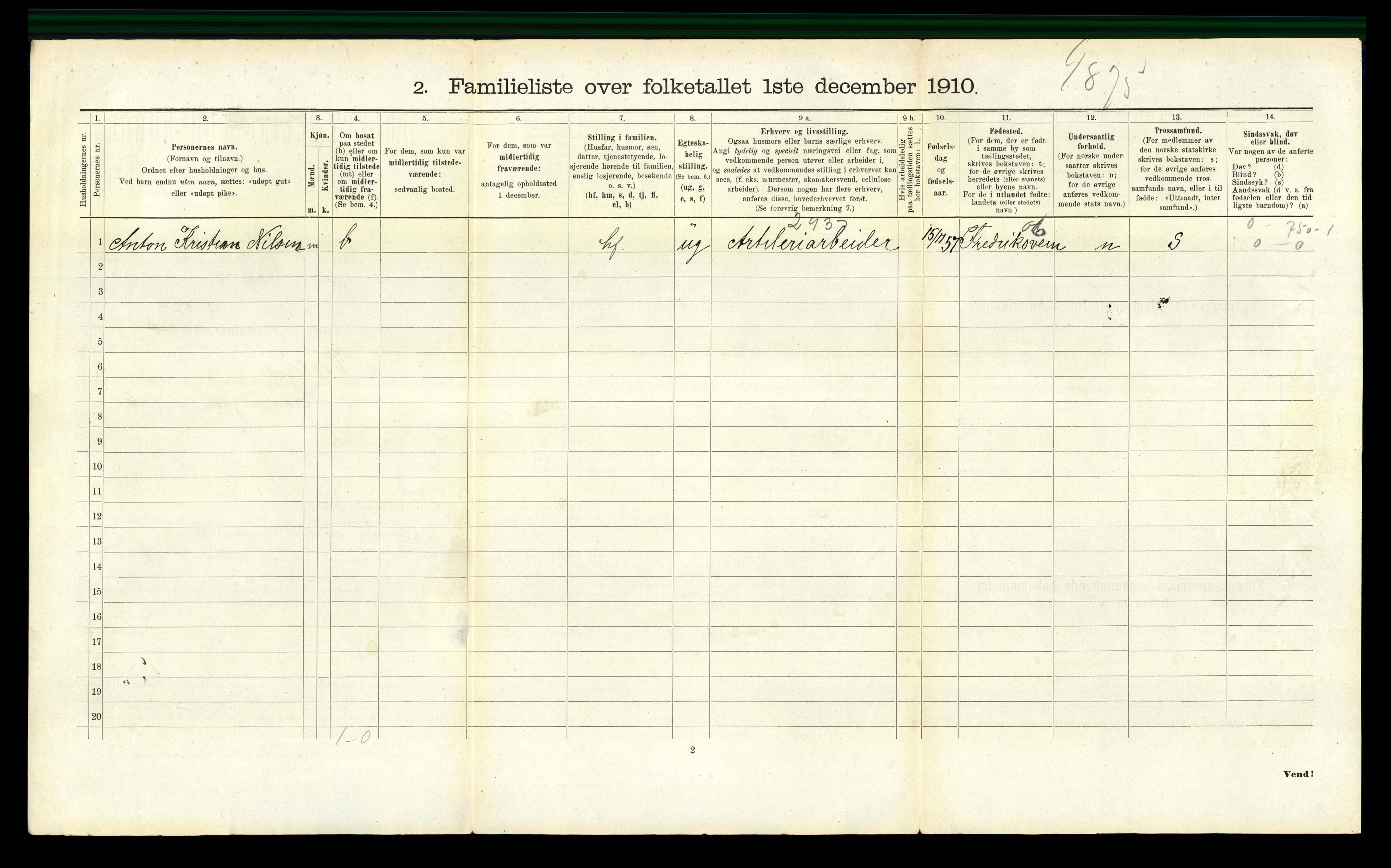 RA, 1910 census for Horten, 1910, p. 1649