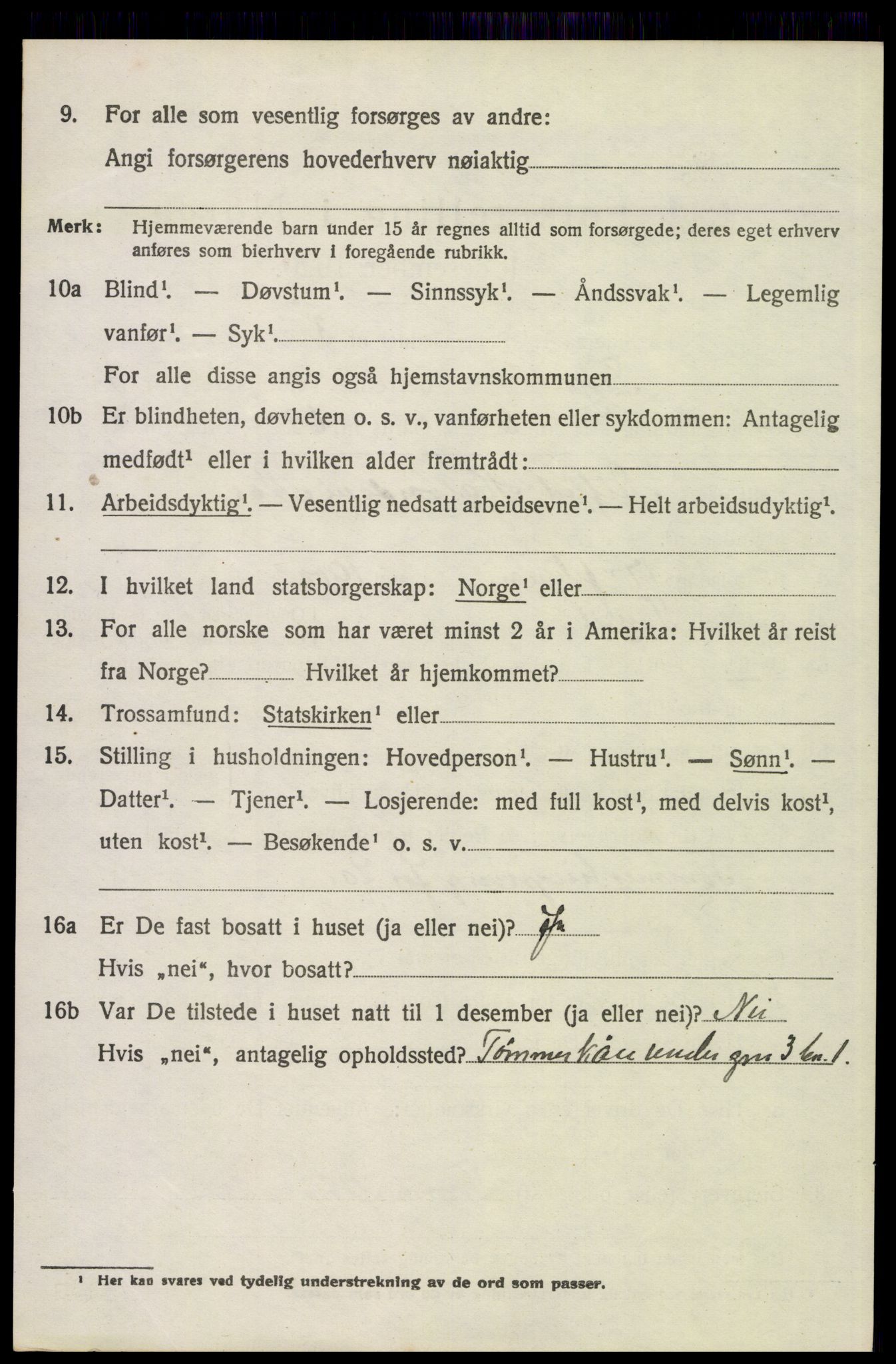 SAH, 1920 census for Trysil, 1920, p. 3548