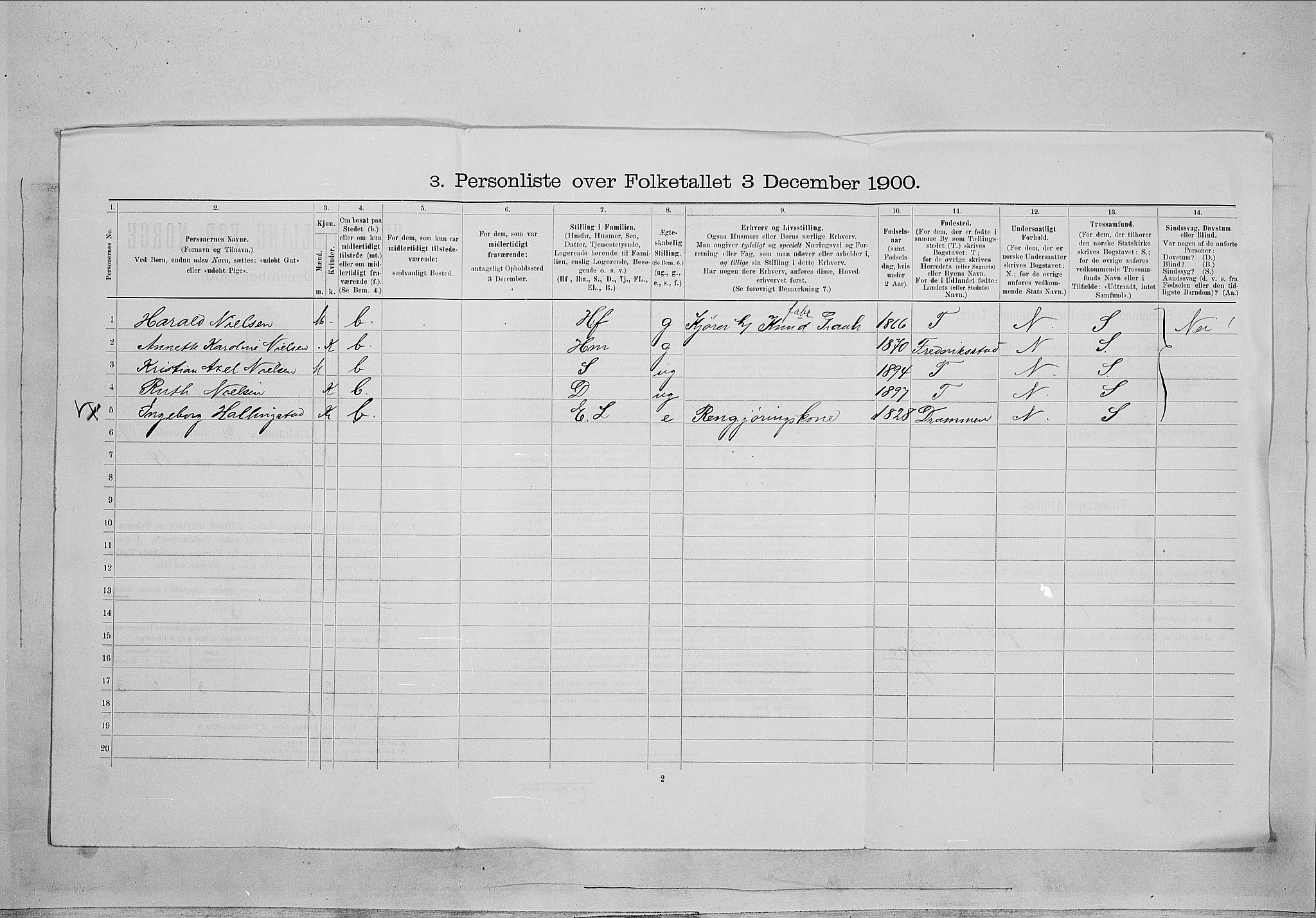 SAO, 1900 census for Kristiania, 1900, p. 45788