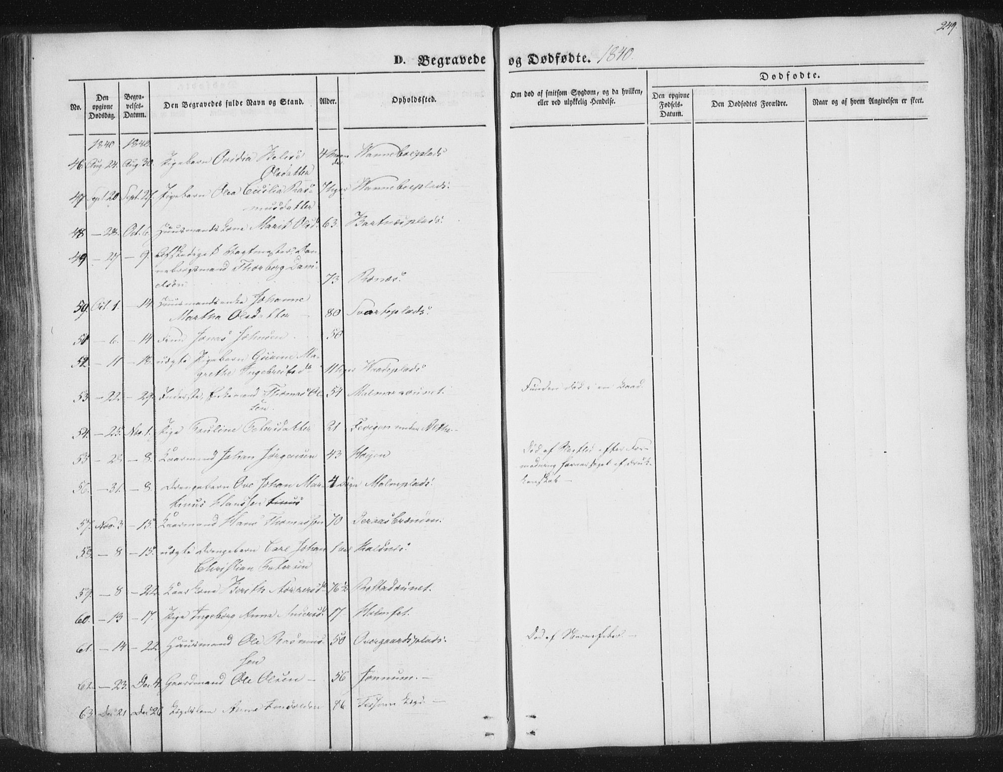 Ministerialprotokoller, klokkerbøker og fødselsregistre - Nord-Trøndelag, AV/SAT-A-1458/741/L0392: Parish register (official) no. 741A06, 1836-1848, p. 249