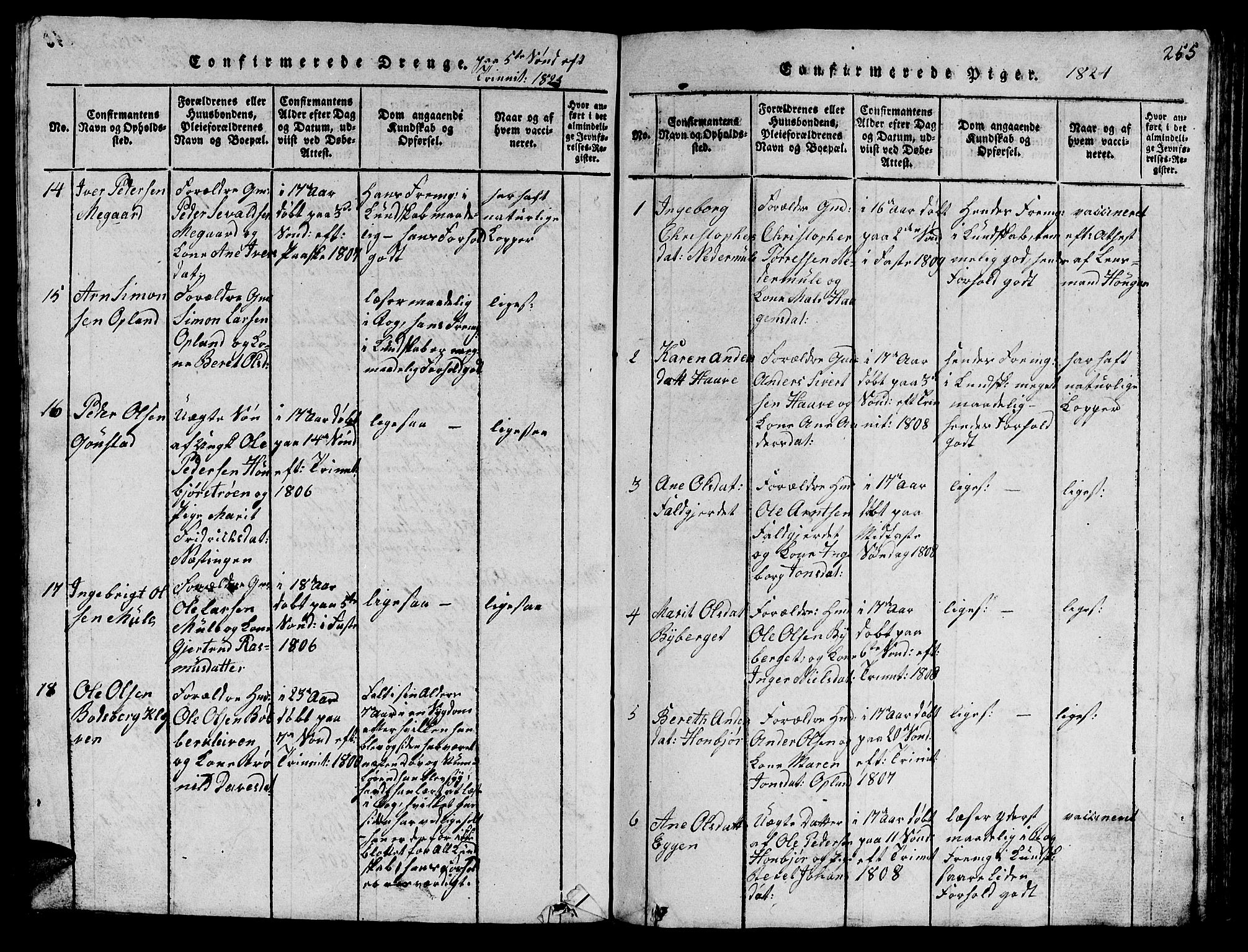 Ministerialprotokoller, klokkerbøker og fødselsregistre - Sør-Trøndelag, AV/SAT-A-1456/612/L0385: Parish register (copy) no. 612C01, 1816-1845, p. 255