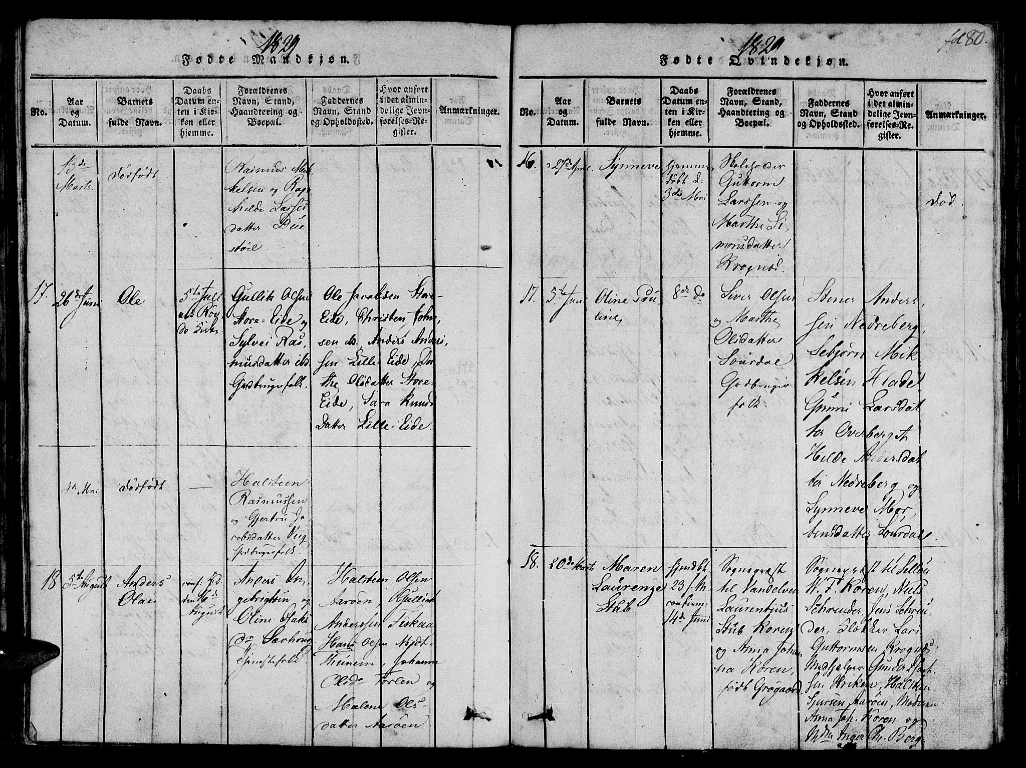 Ministerialprotokoller, klokkerbøker og fødselsregistre - Møre og Romsdal, AV/SAT-A-1454/501/L0004: Parish register (official) no. 501A04, 1816-1831, p. 80