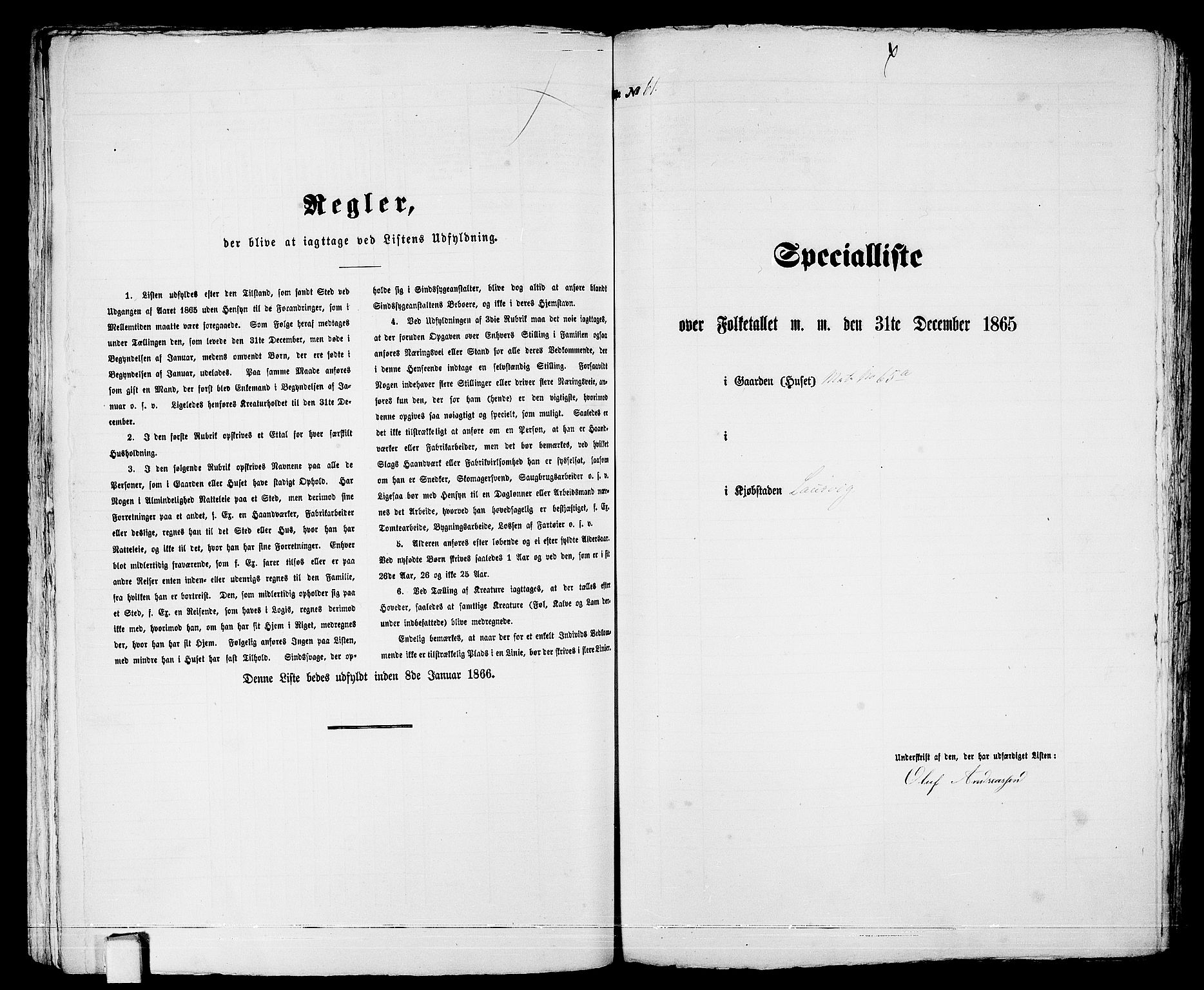 RA, 1865 census for Larvik, 1865, p. 135