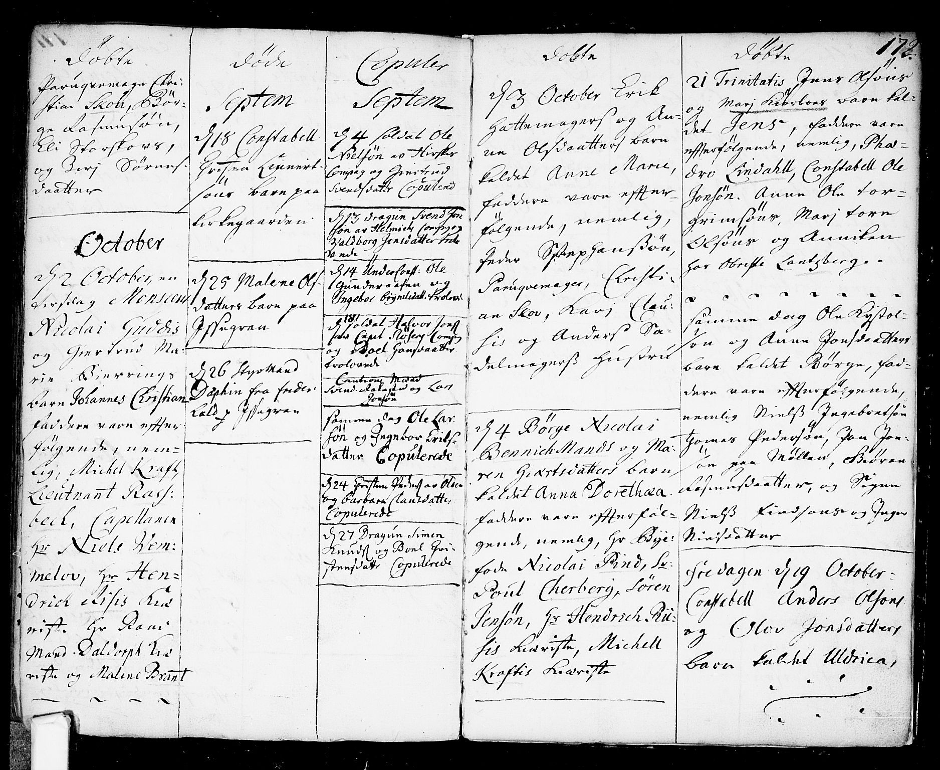 Fredrikstad prestekontor Kirkebøker, SAO/A-11082/F/Fa/L0001: Parish register (official) no. 1, 1717-1731, p. 172