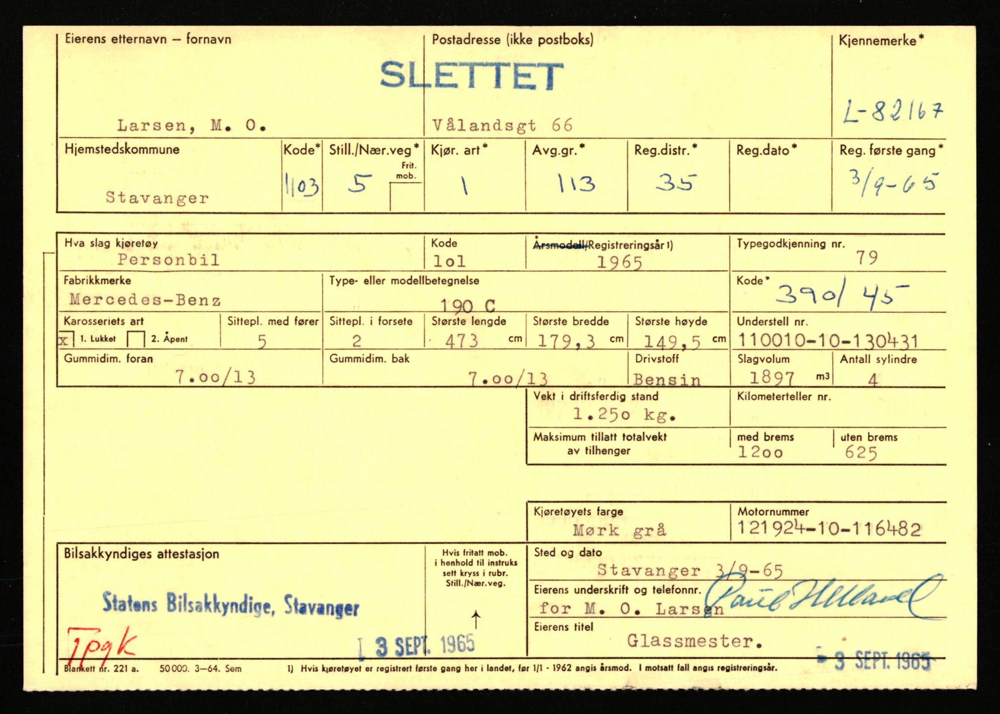 Stavanger trafikkstasjon, AV/SAST-A-101942/0/F/L0071: L-80500 - L-82199, 1930-1971, p. 2697