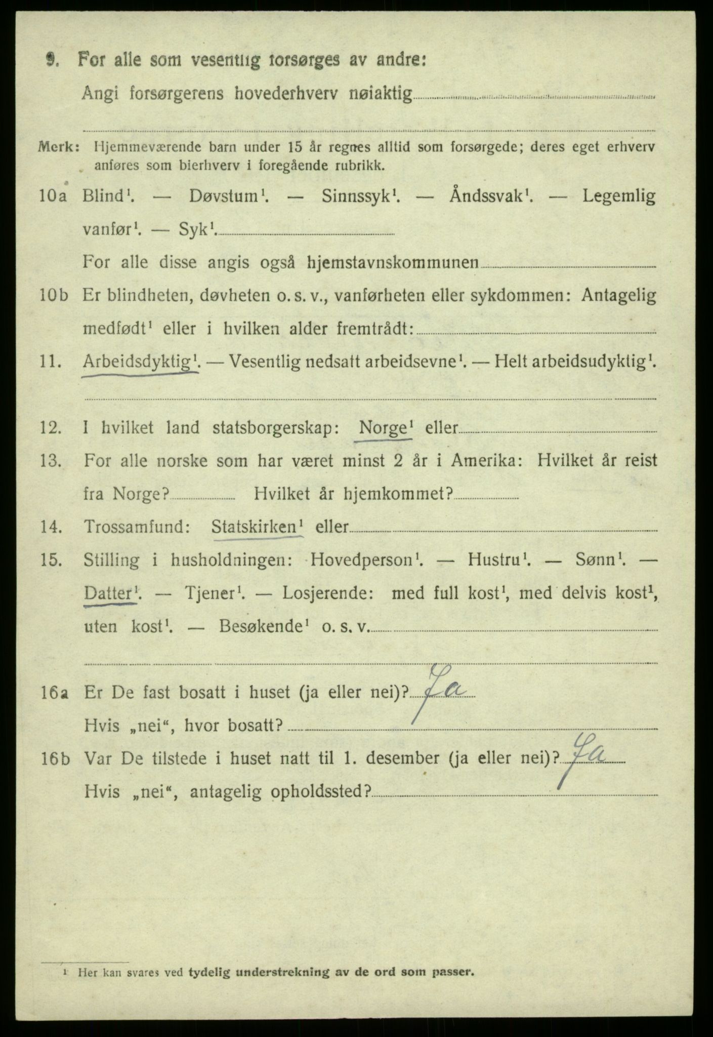 SAB, 1920 census for Samnanger, 1920, p. 2774