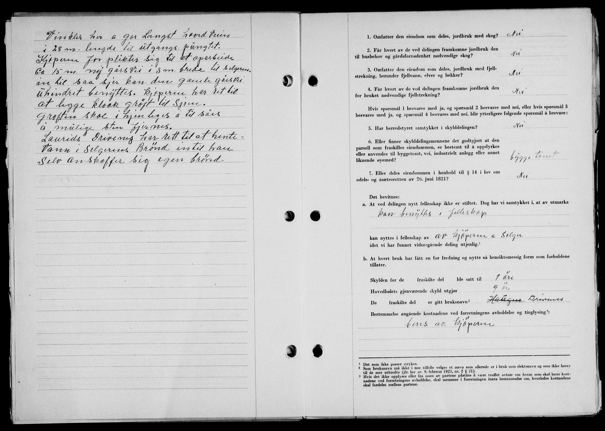 Lofoten sorenskriveri, SAT/A-0017/1/2/2C/L0015a: Mortgage book no. 15a, 1946-1947, Diary no: : 1824/1946