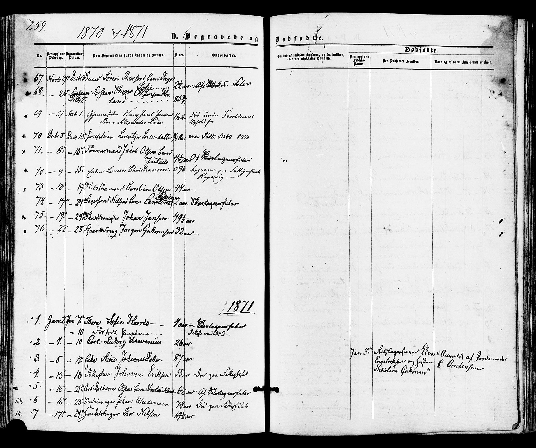 Tønsberg kirkebøker, SAKO/A-330/F/Fa/L0009: Parish register (official) no. I 9, 1865-1873, p. 259