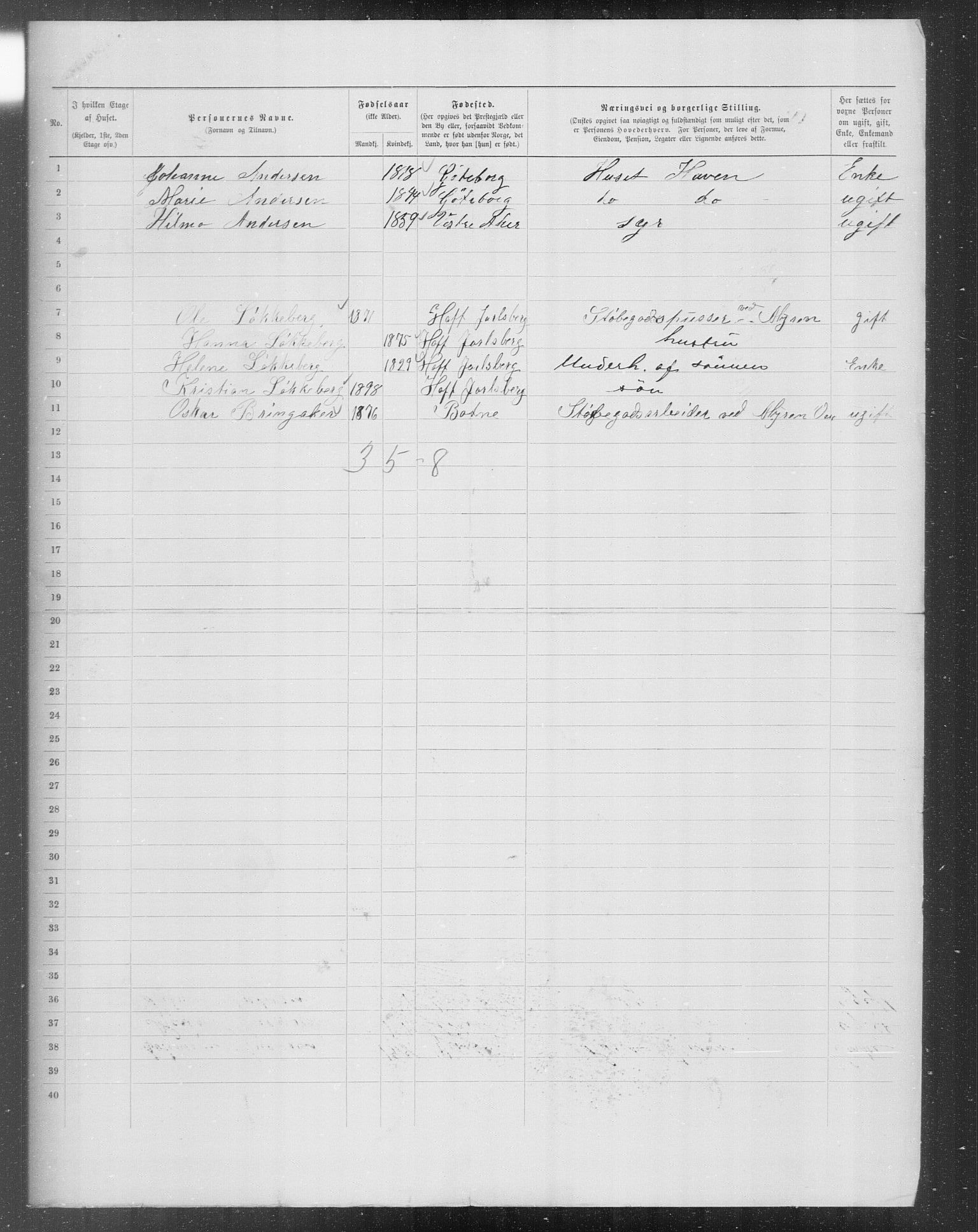 OBA, Municipal Census 1899 for Kristiania, 1899, p. 8257