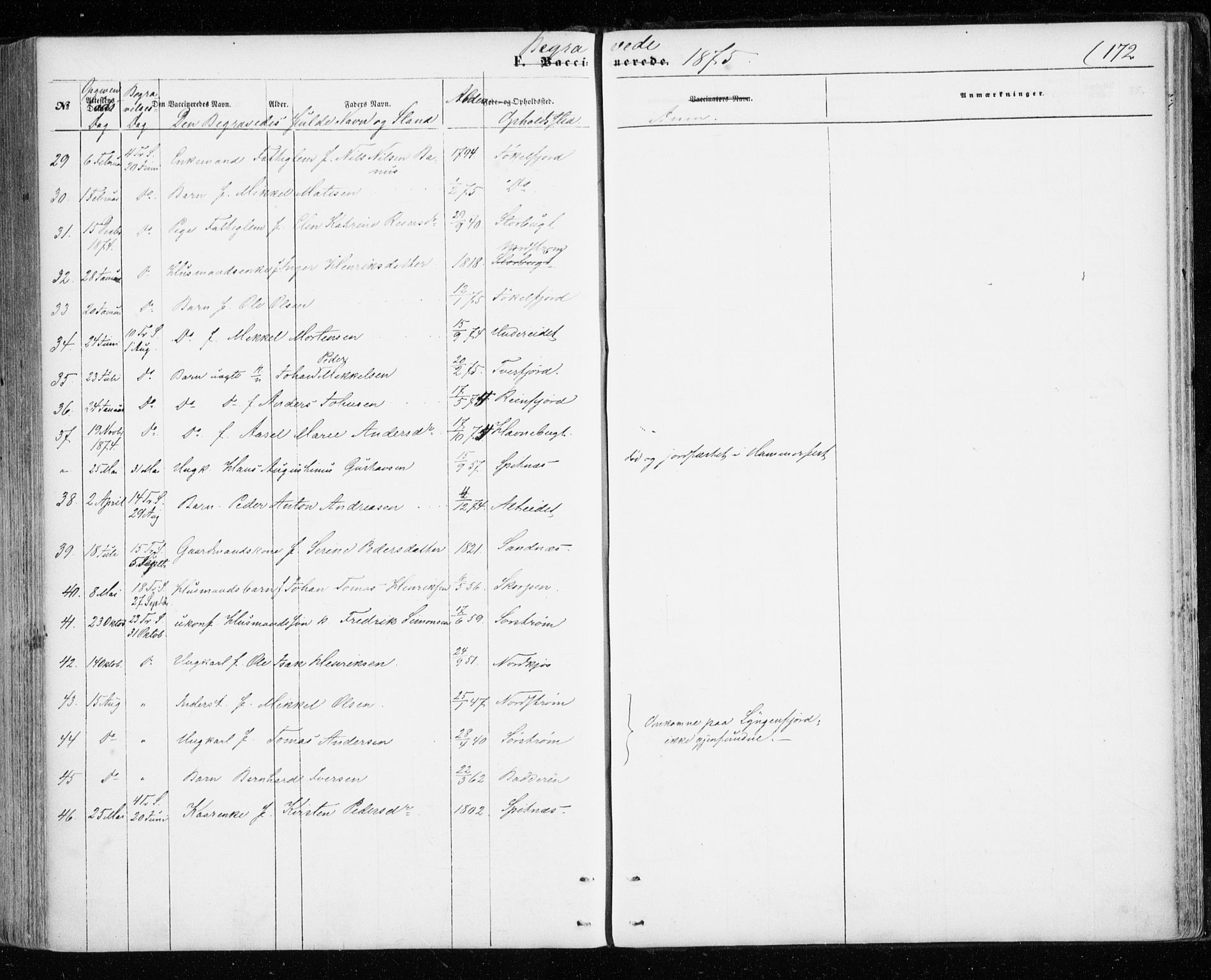 Skjervøy sokneprestkontor, SATØ/S-1300/H/Ha/Haa/L0011kirke: Parish register (official) no. 11, 1861-1877, p. 172
