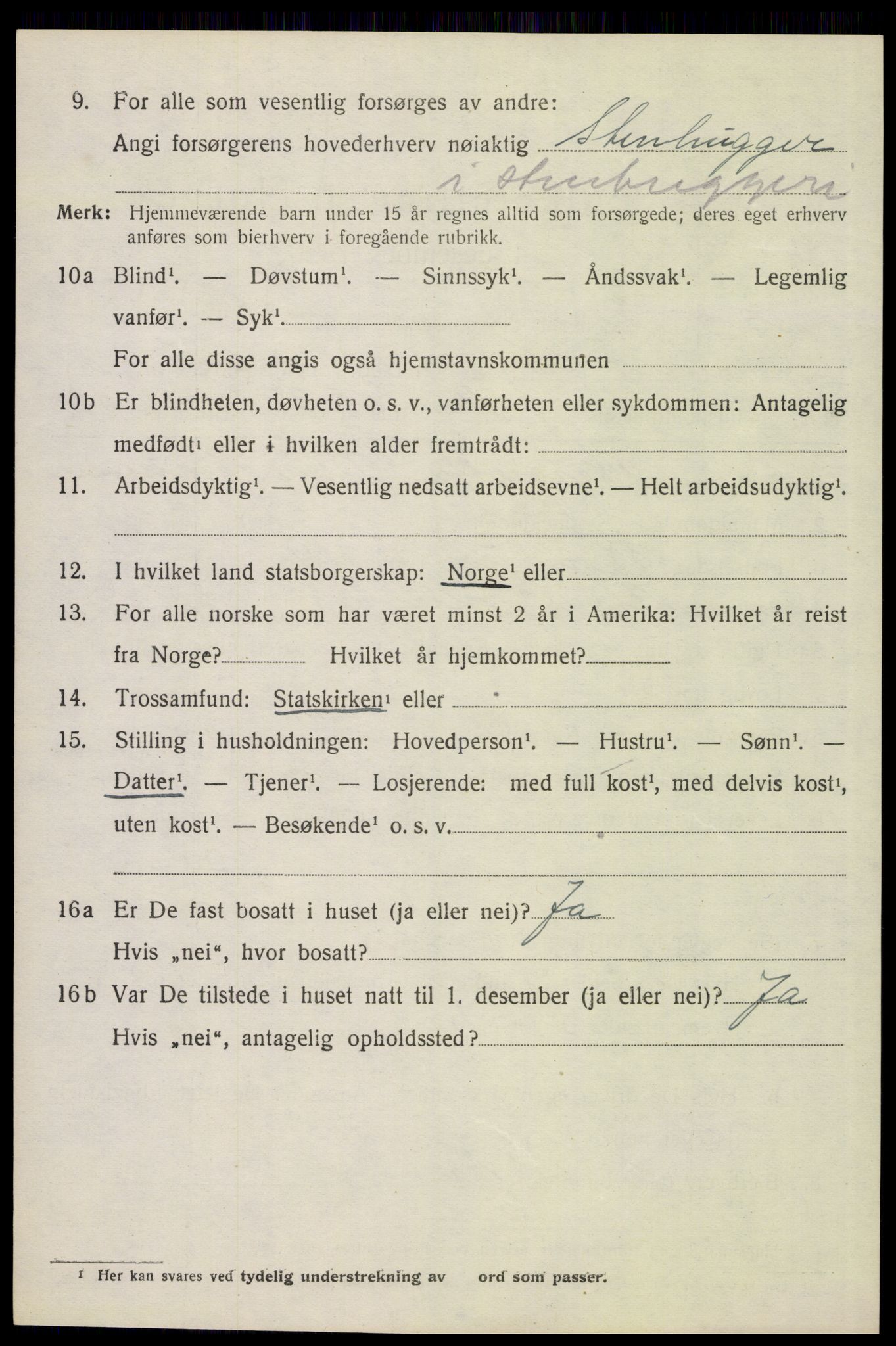 SAH, 1920 census for Åsnes, 1920, p. 8535