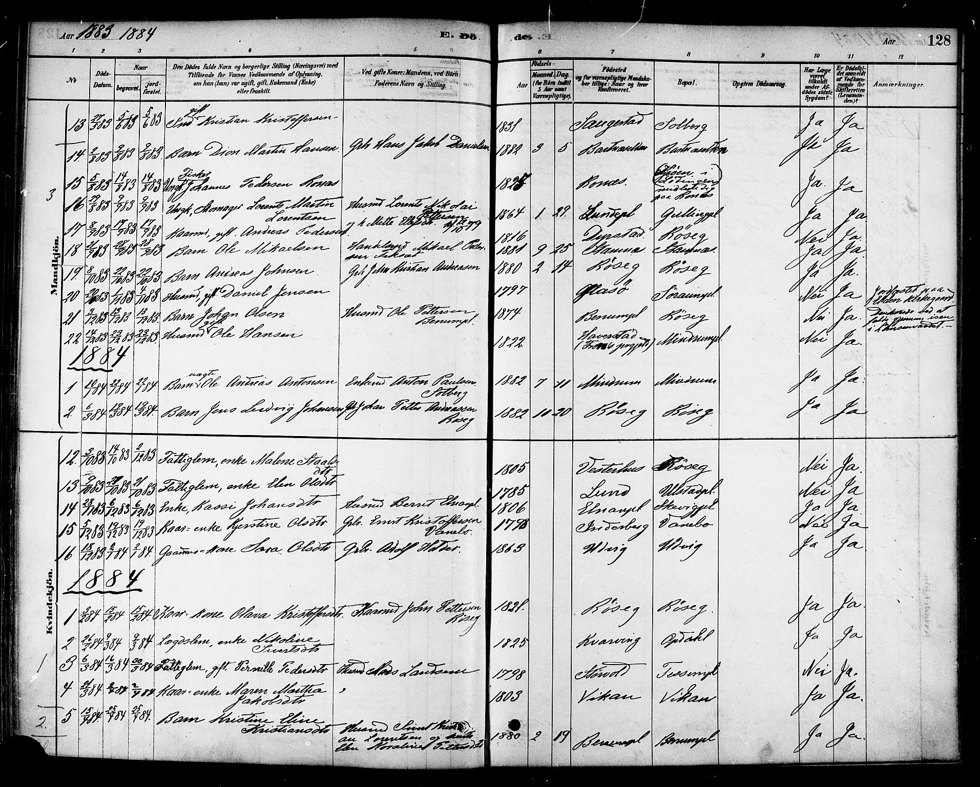 Ministerialprotokoller, klokkerbøker og fødselsregistre - Nord-Trøndelag, SAT/A-1458/741/L0395: Parish register (official) no. 741A09, 1878-1888, p. 128