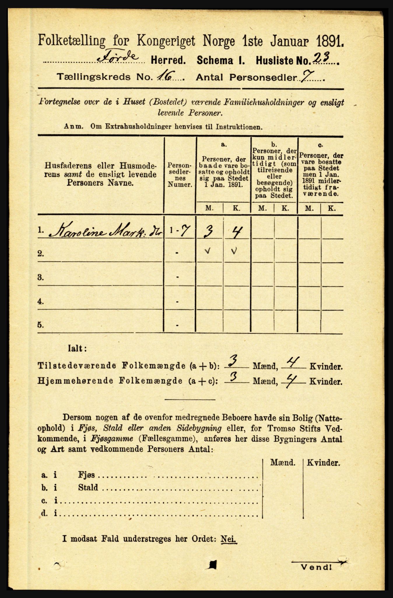 RA, 1891 census for 1432 Førde, 1891, p. 5829