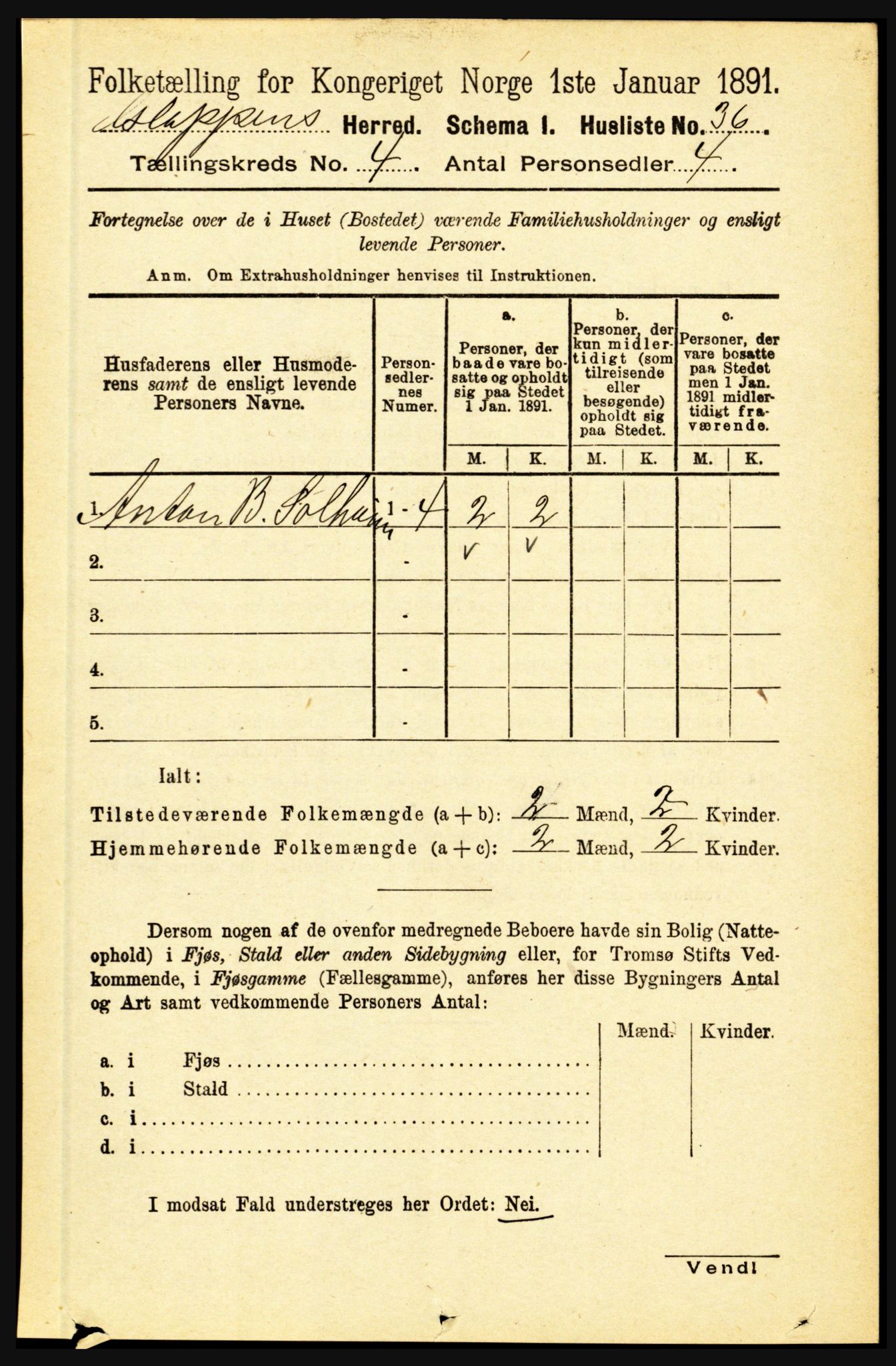 RA, 1891 census for 1445 Gloppen, 1891, p. 1672