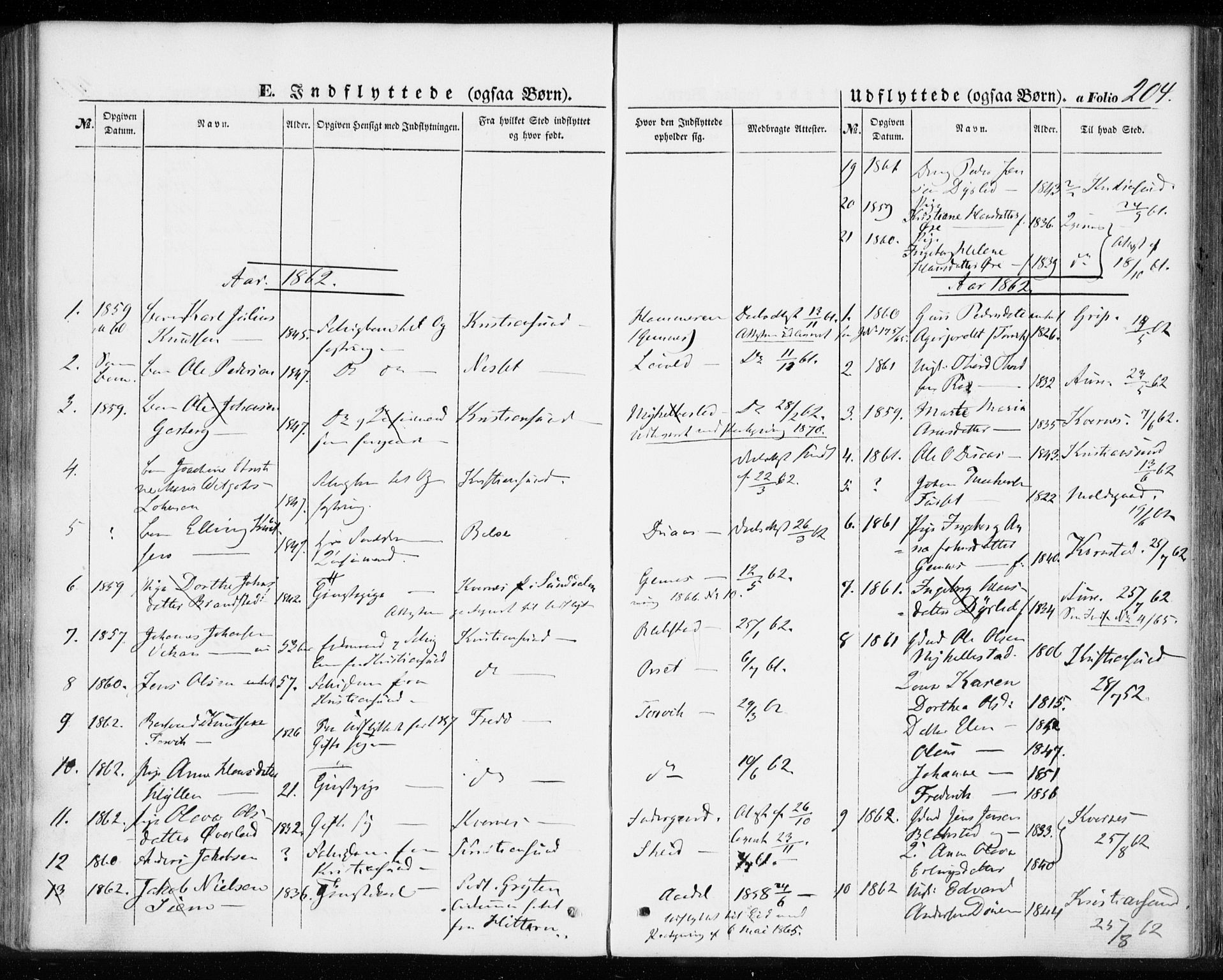 Ministerialprotokoller, klokkerbøker og fødselsregistre - Møre og Romsdal, SAT/A-1454/584/L0965: Parish register (official) no. 584A05, 1857-1868, p. 204
