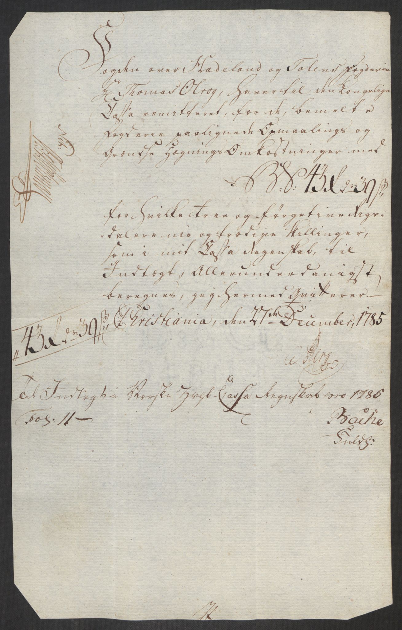 Rentekammeret inntil 1814, Reviderte regnskaper, Fogderegnskap, AV/RA-EA-4092/R19/L1374: Fogderegnskap Toten, Hadeland og Vardal, 1787, p. 527