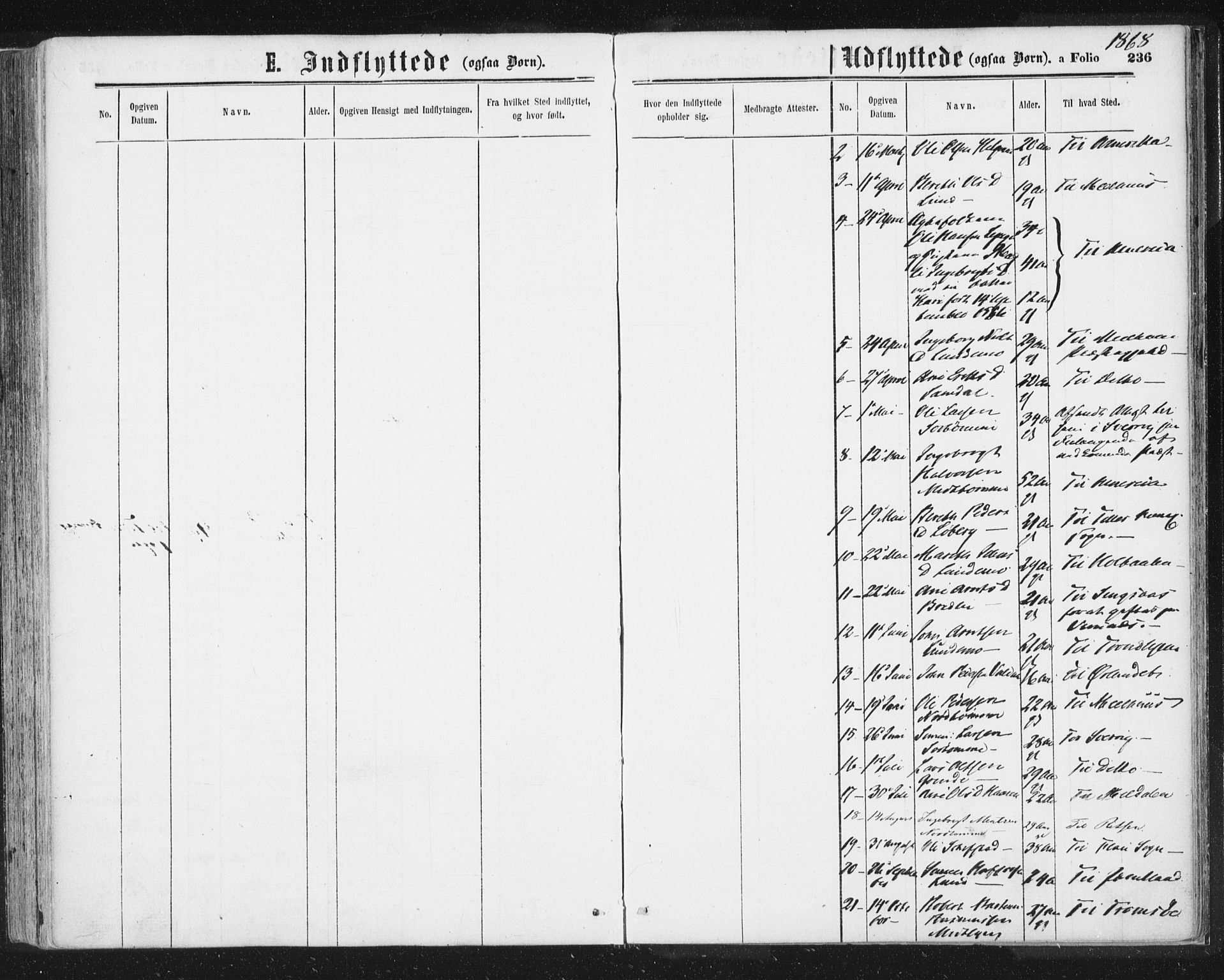 Ministerialprotokoller, klokkerbøker og fødselsregistre - Sør-Trøndelag, SAT/A-1456/692/L1104: Parish register (official) no. 692A04, 1862-1878, p. 236