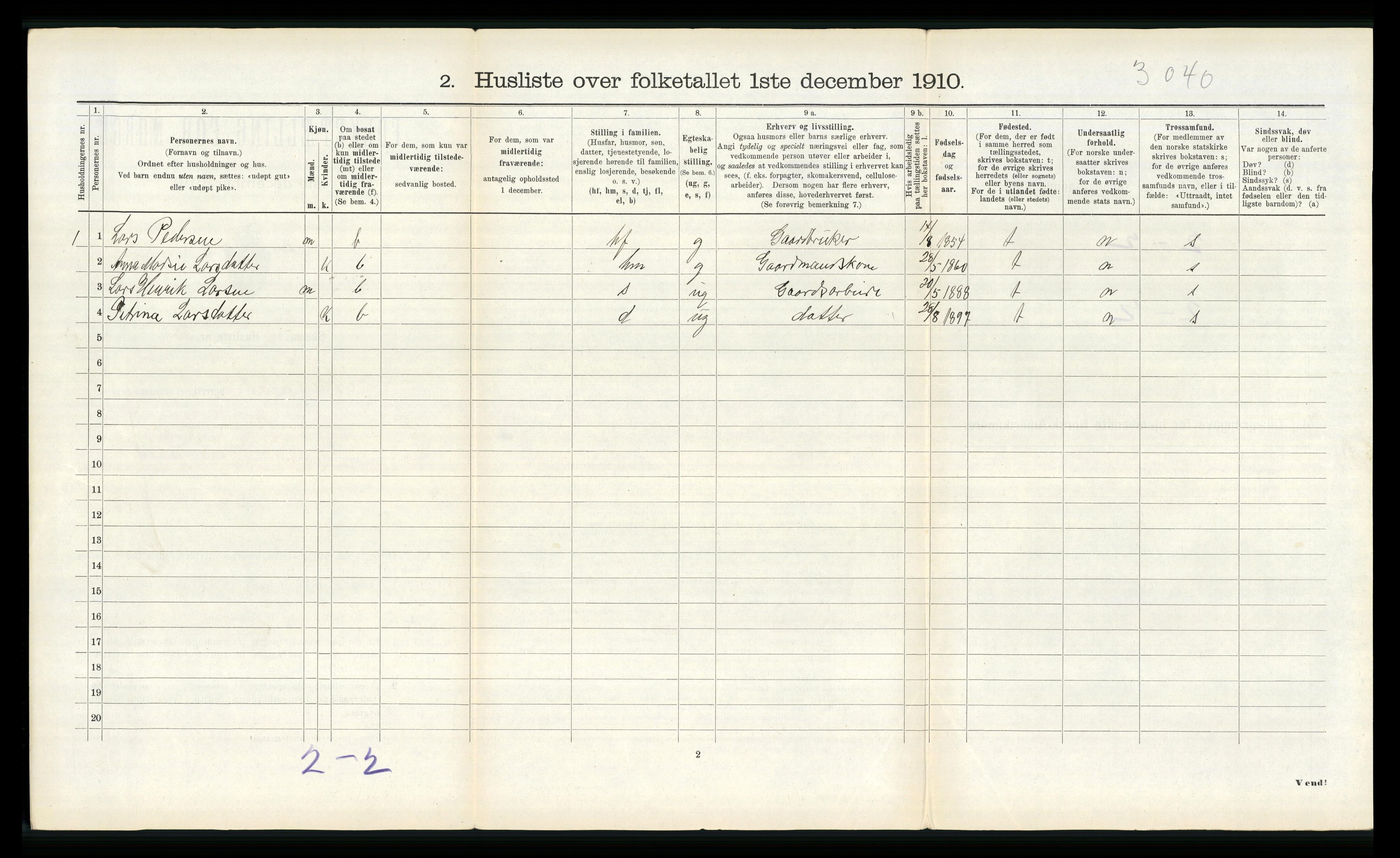 RA, 1910 census for Naustdal, 1910, p. 628