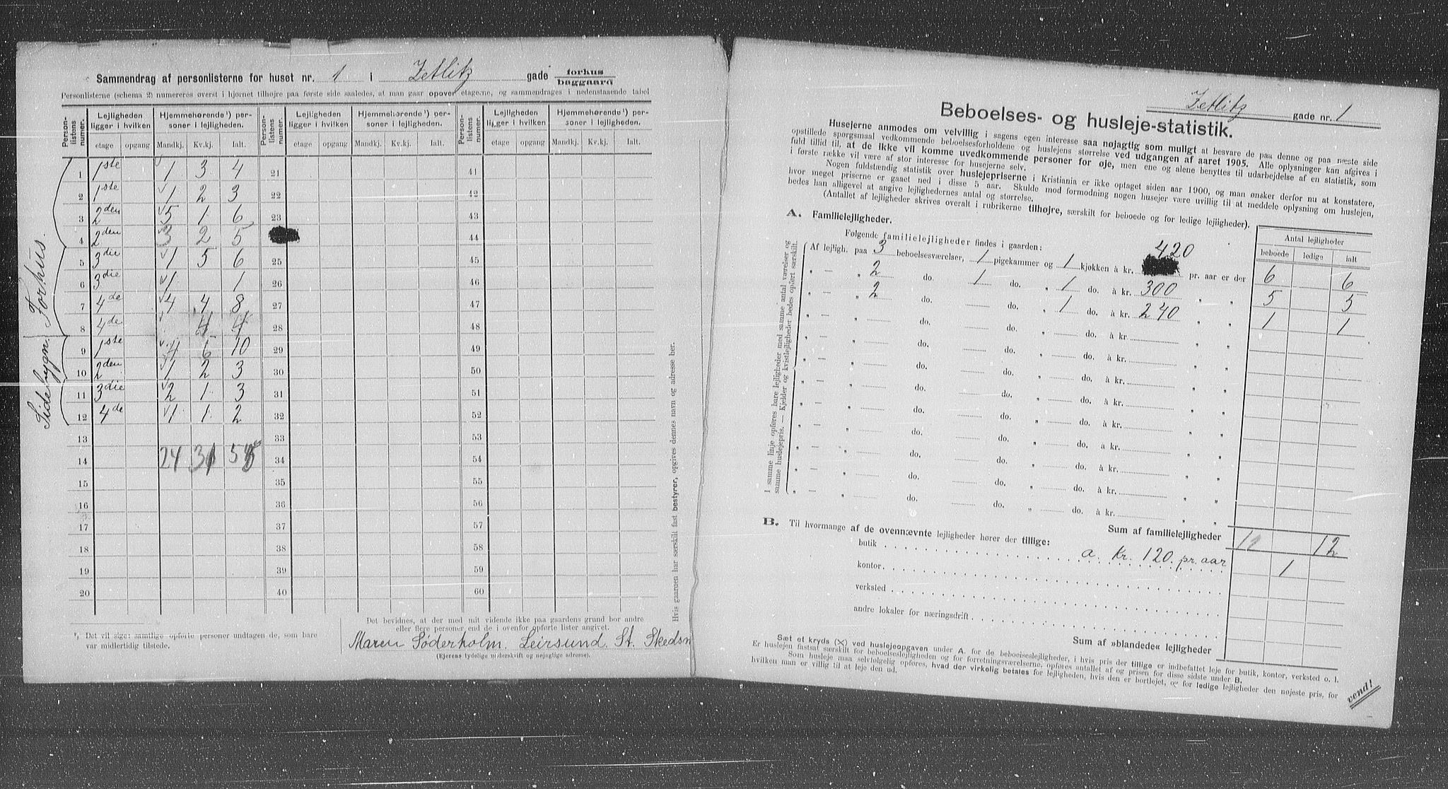 OBA, Municipal Census 1905 for Kristiania, 1905, p. 67618