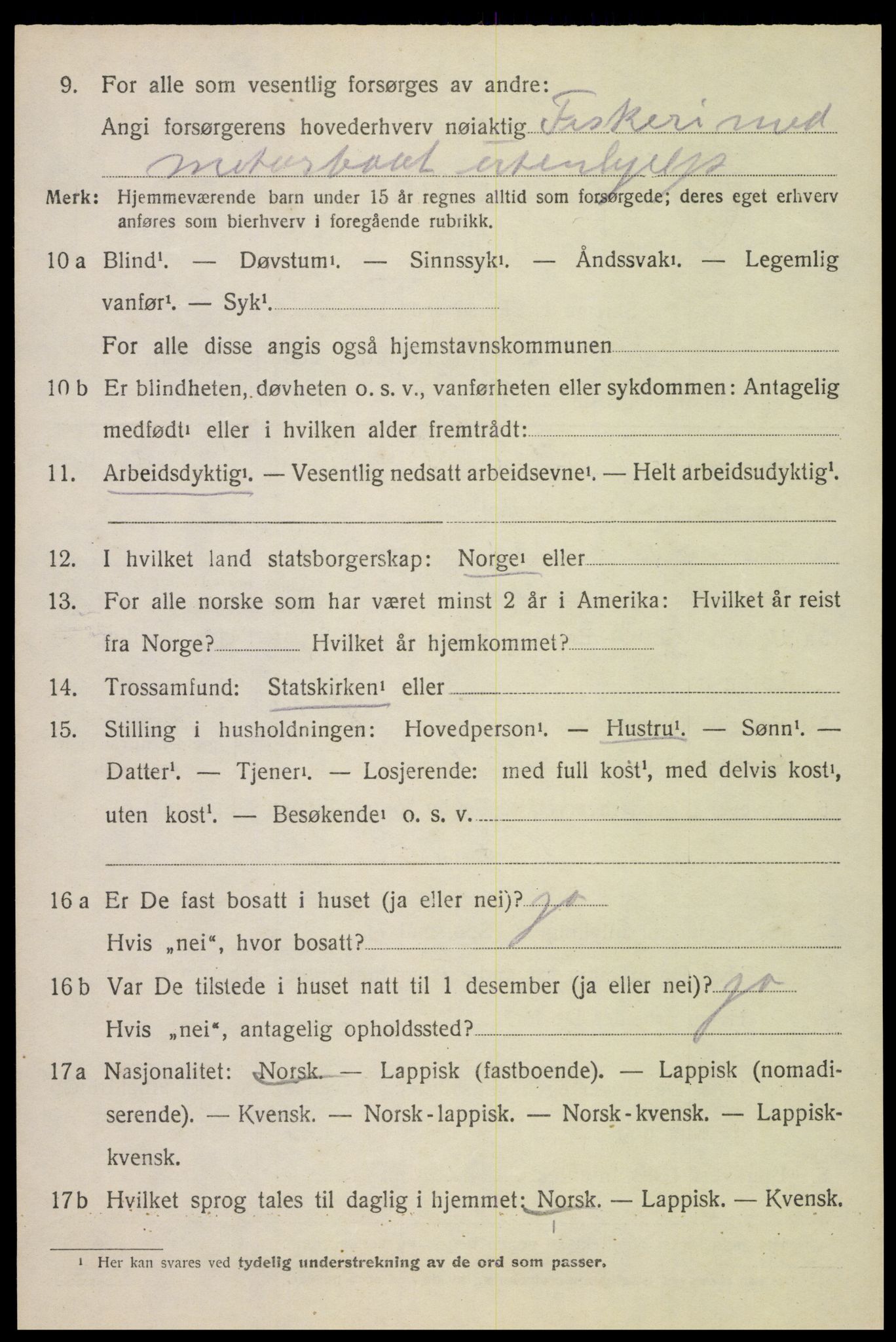SAT, 1920 census for Hadsel, 1920, p. 16293