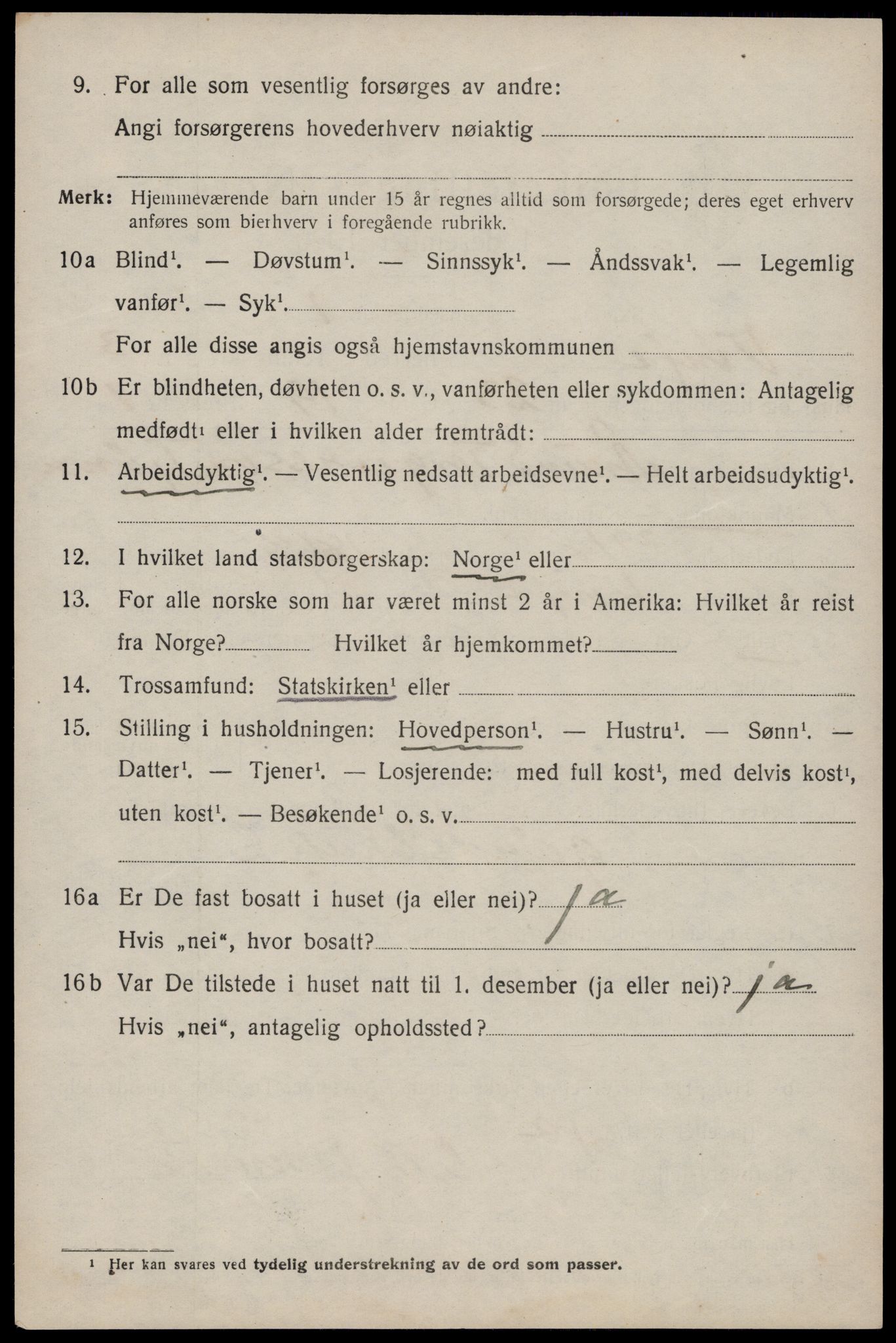 SAKO, 1920 census for Vinje, 1920, p. 1240