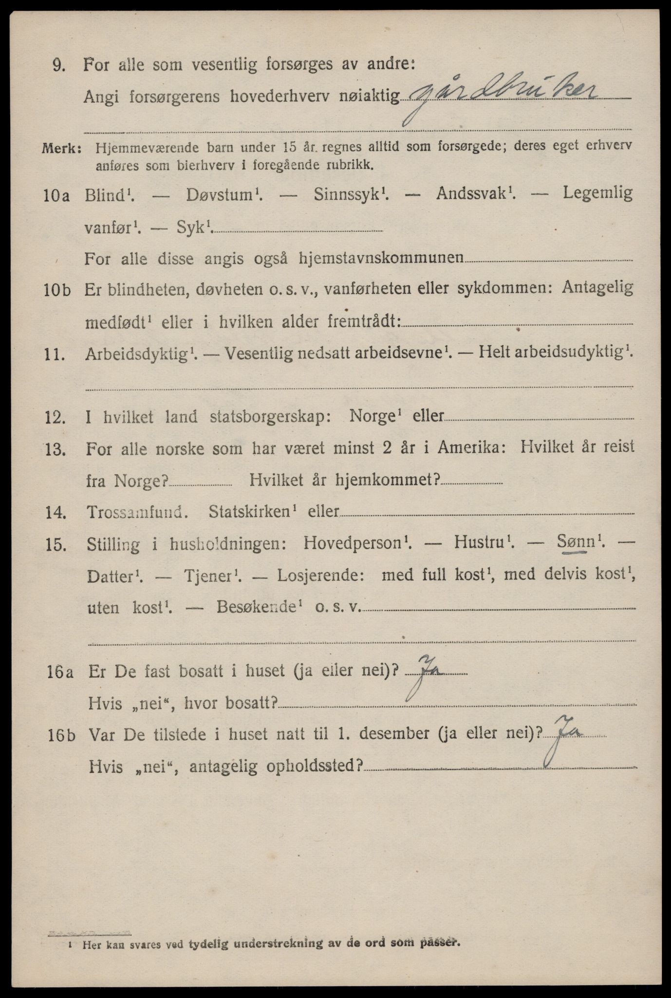 SAST, 1920 census for Tysvær, 1920, p. 847