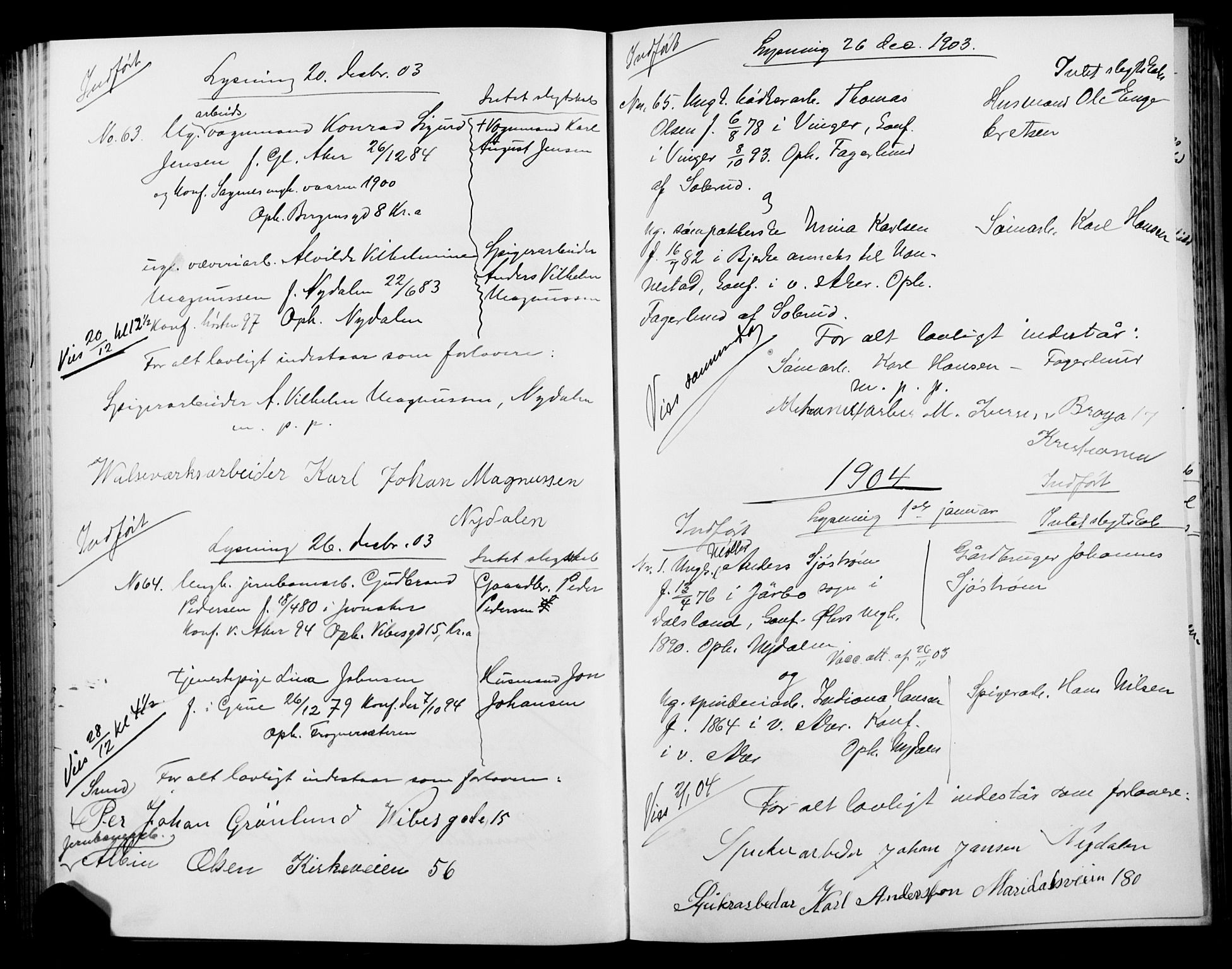 Vestre Aker prestekontor Kirkebøker, AV/SAO-A-10025/H/Ha/L0003: Banns register no. 3, 1898-1912
