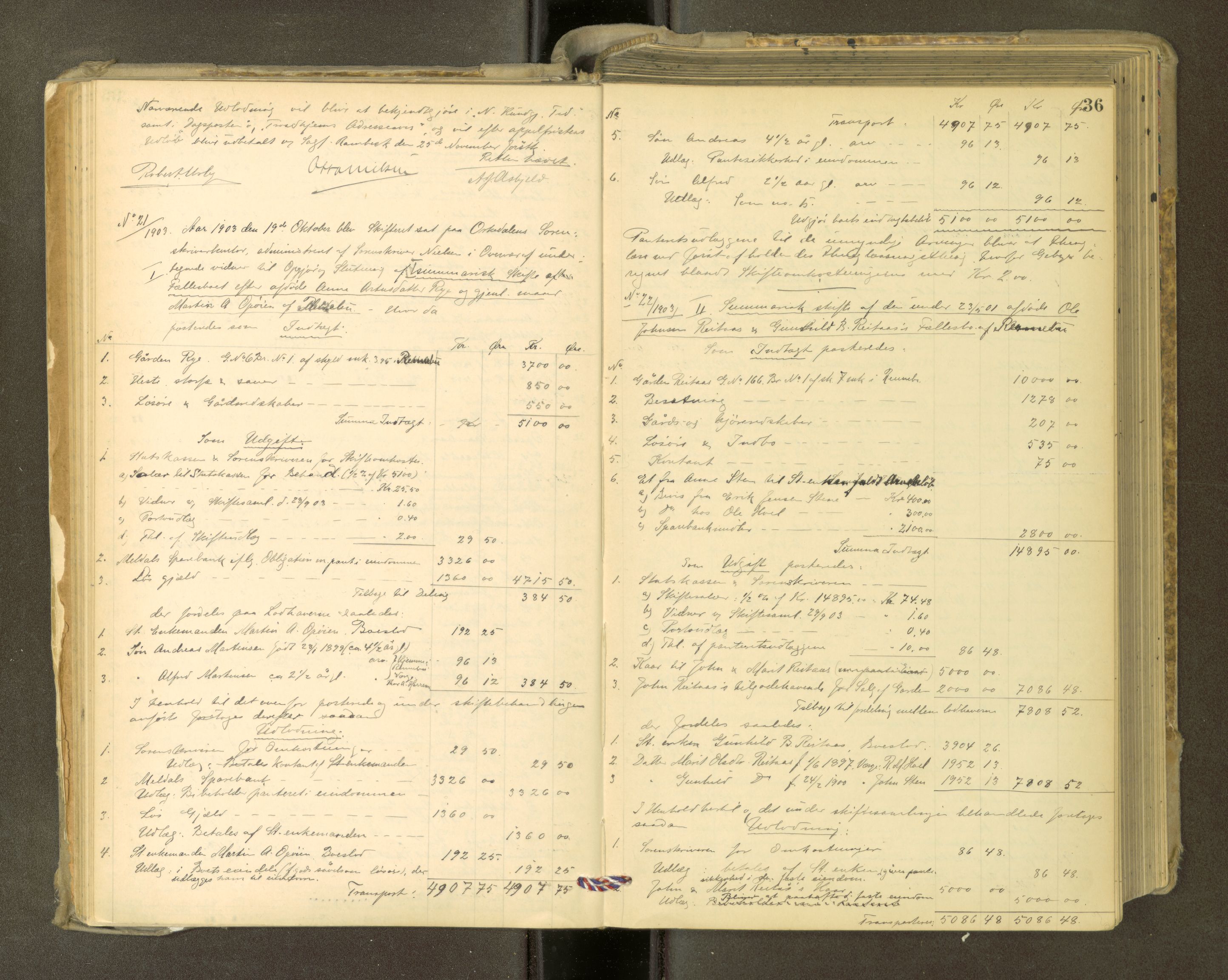Orkdal sorenskriveri, AV/SAT-A-4169/1/3/3Aa/L0015: Skifteprotokoller, 1902-1915, p. 35b-36a