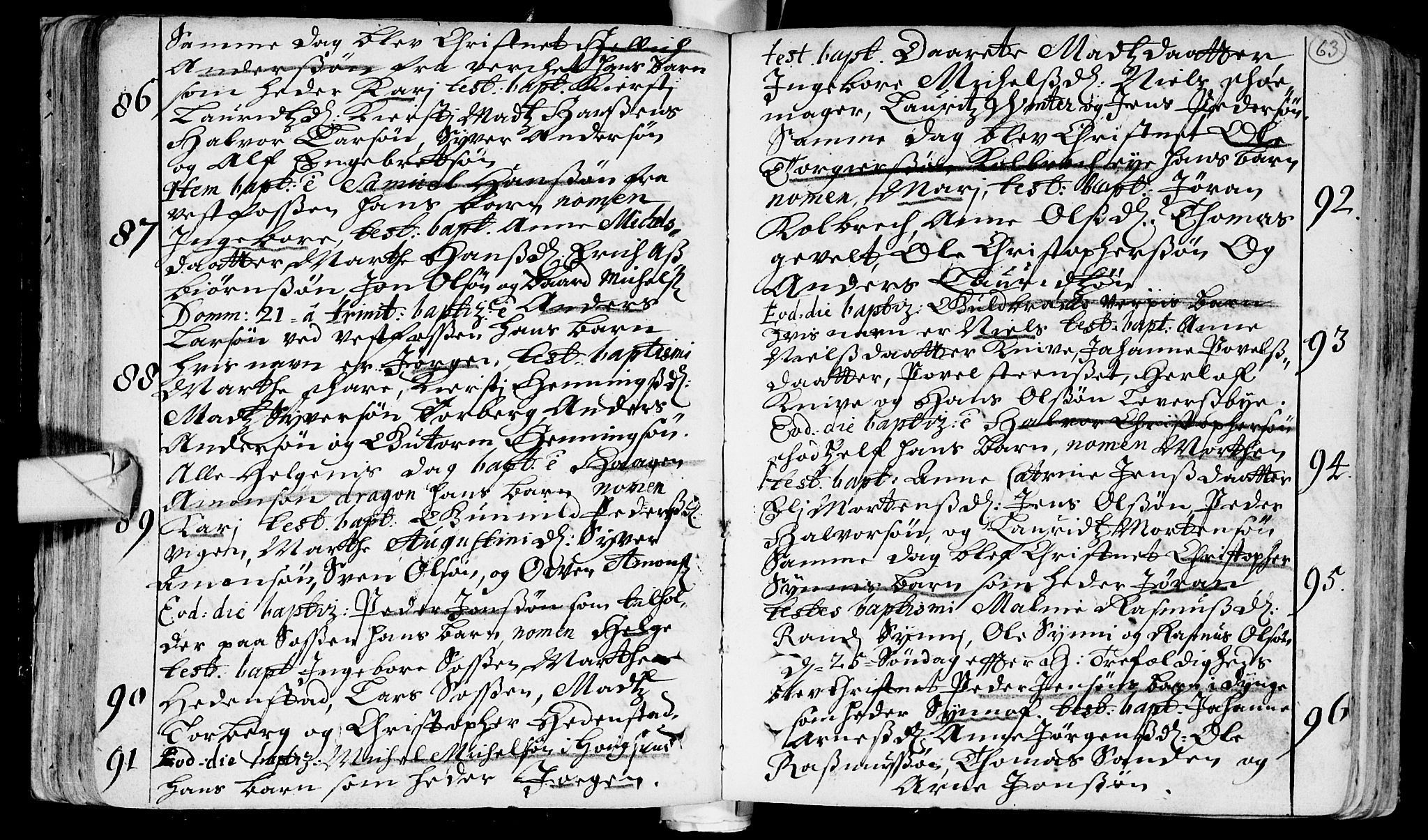 Eiker kirkebøker, AV/SAKO-A-4/F/Fa/L0002: Parish register (official) no. I 2, 1705-1724, p. 63