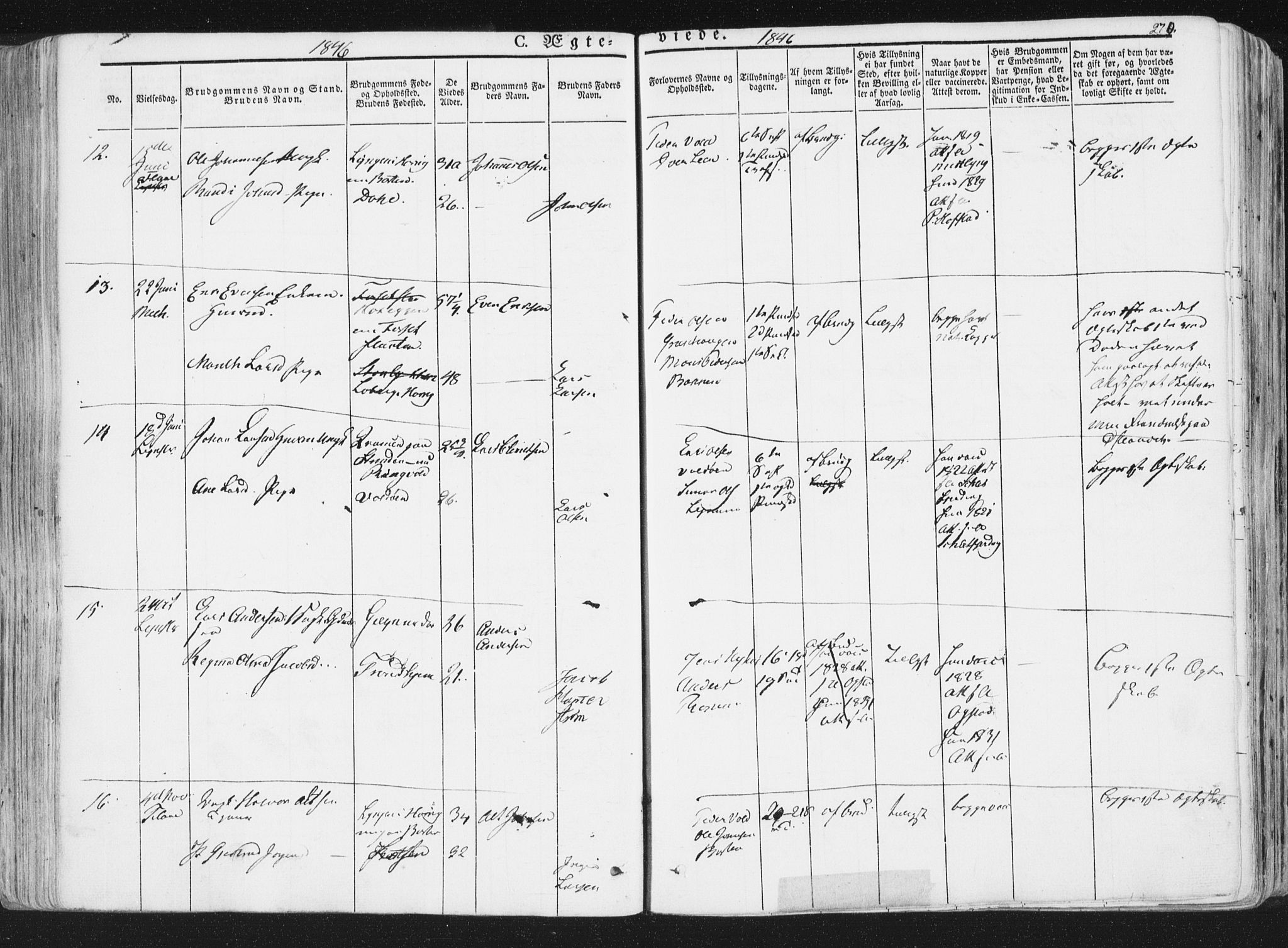 Ministerialprotokoller, klokkerbøker og fødselsregistre - Sør-Trøndelag, SAT/A-1456/691/L1074: Parish register (official) no. 691A06, 1842-1852, p. 270