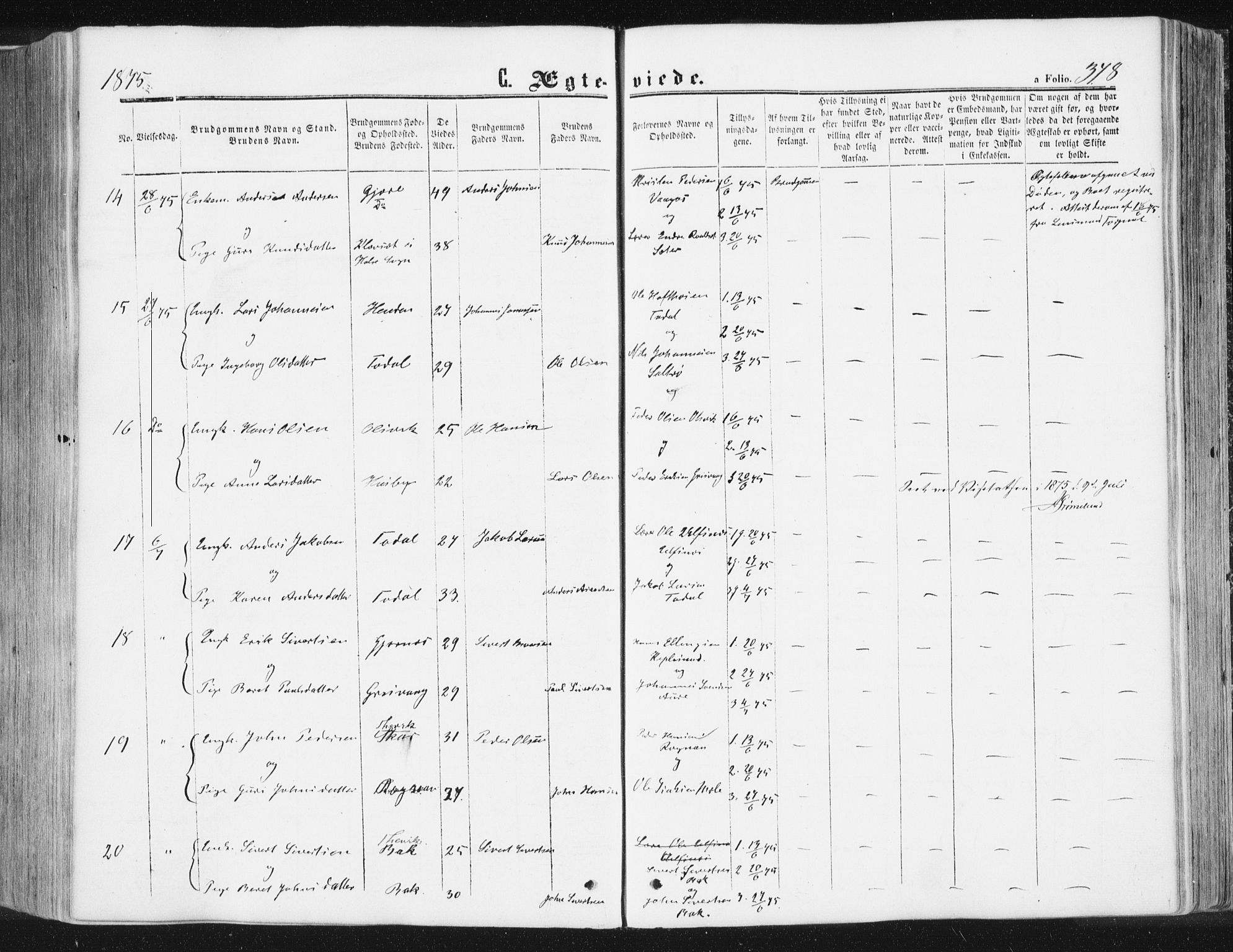 Ministerialprotokoller, klokkerbøker og fødselsregistre - Møre og Romsdal, AV/SAT-A-1454/578/L0905: Parish register (official) no. 578A04, 1859-1877, p. 348