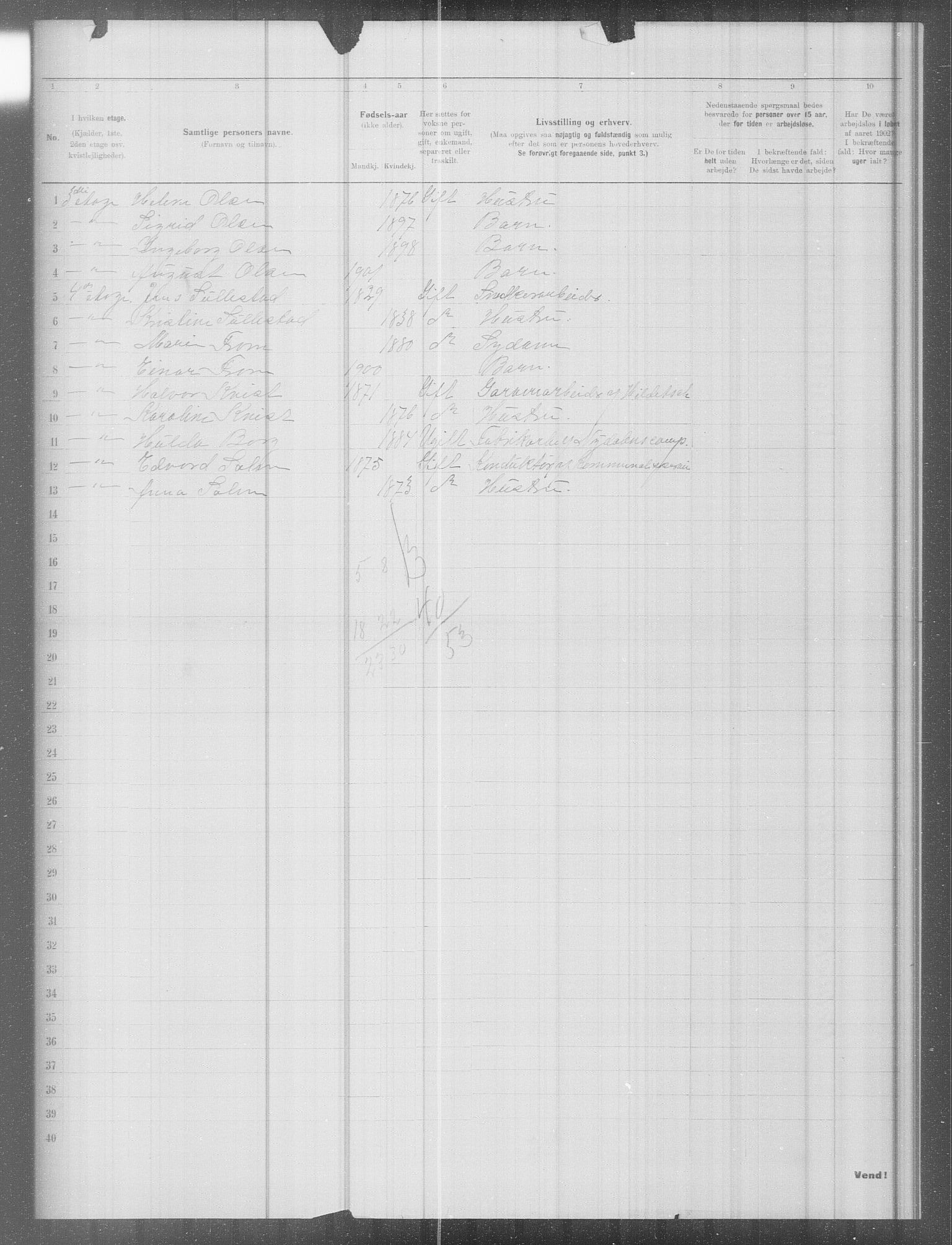 OBA, Municipal Census 1902 for Kristiania, 1902, p. 9759