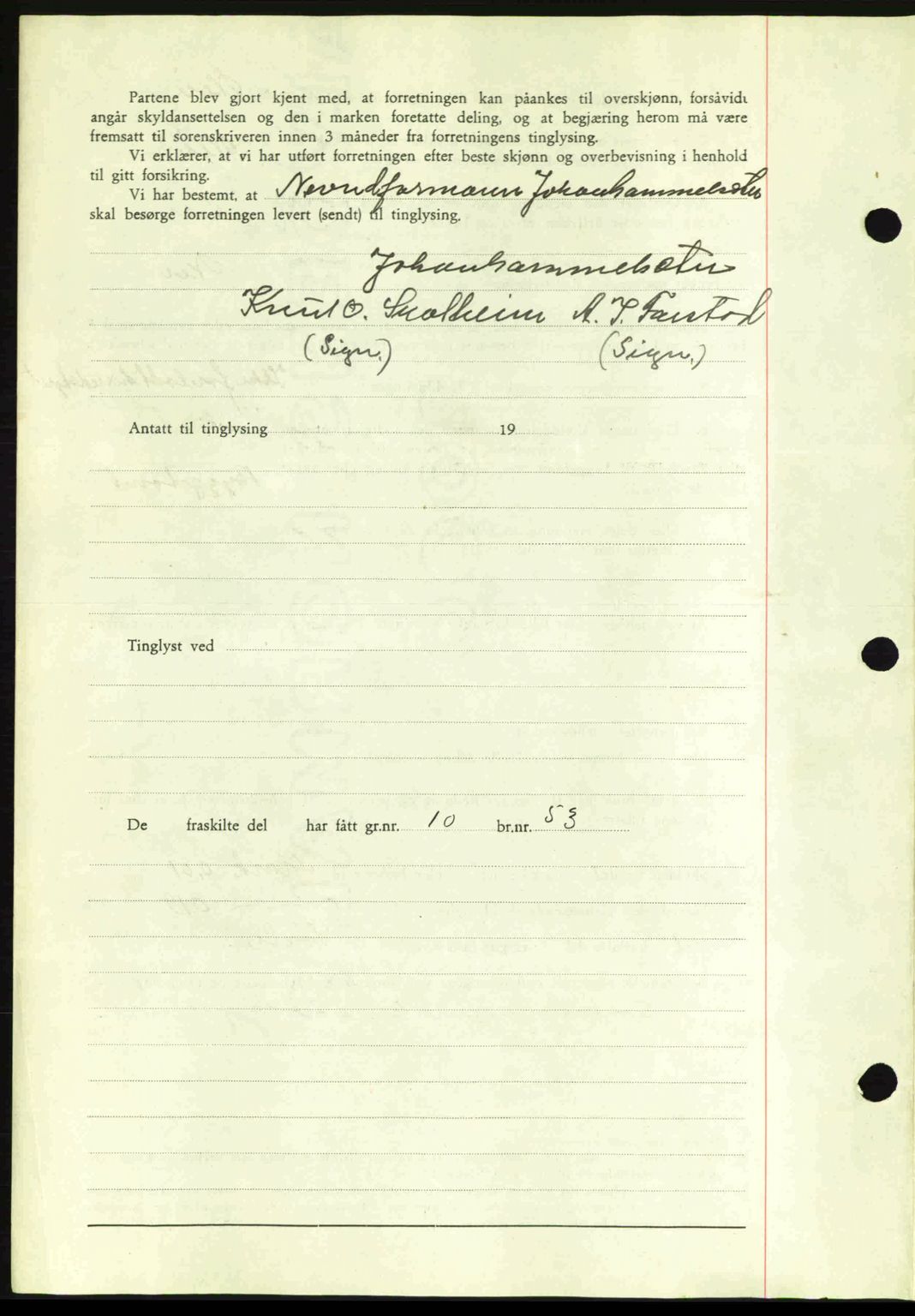 Romsdal sorenskriveri, AV/SAT-A-4149/1/2/2C: Mortgage book no. A6, 1938-1939, Diary no: : 965/1939