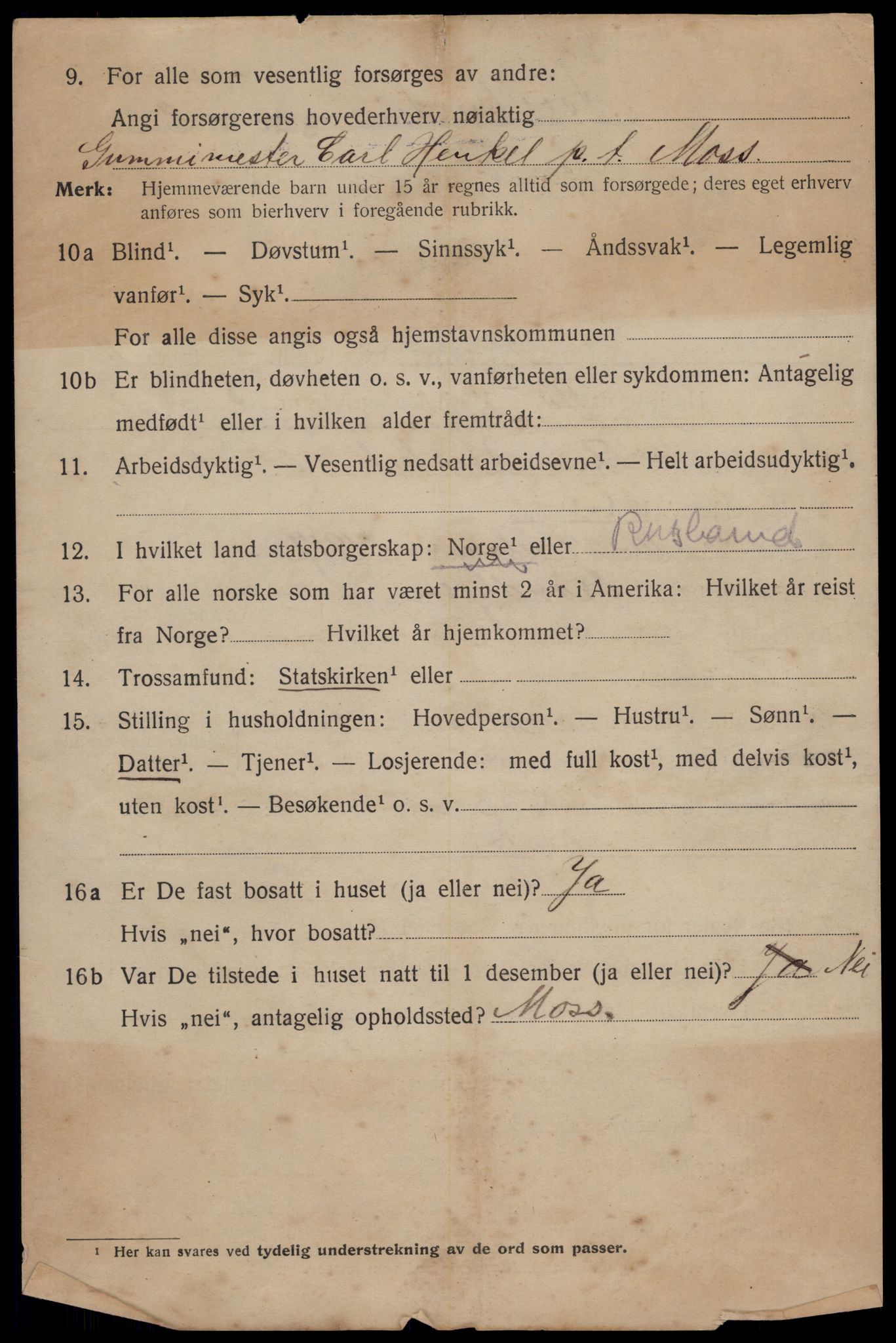 SAT, 1920 census for Trondheim, 1920, p. 47749