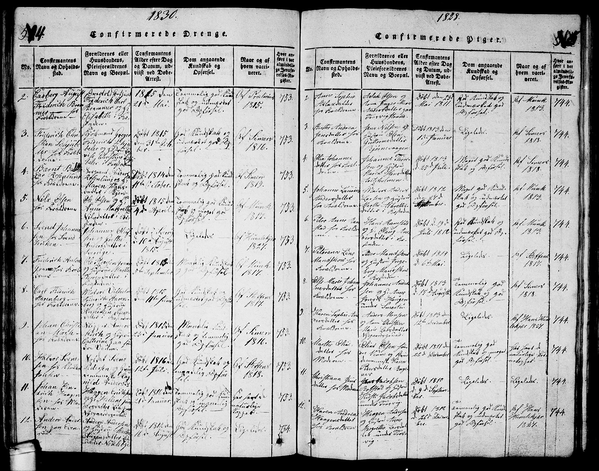 Glemmen prestekontor Kirkebøker, SAO/A-10908/G/Ga/L0001: Parish register (copy) no. 1, 1816-1838, p. 514-515