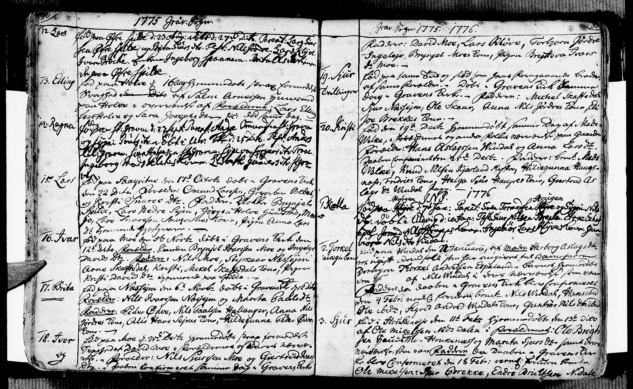 Ulvik sokneprestembete, SAB/A-78801/H/Haa: Parish register (official) no. A 7, 1761-1792, p. 50-51