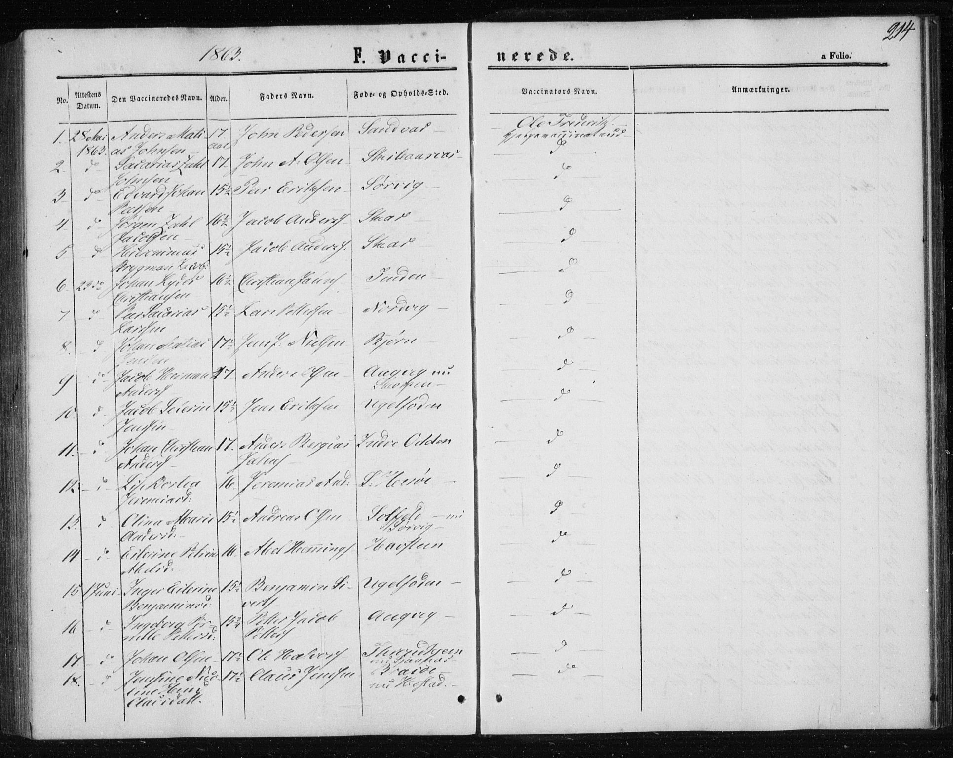 Ministerialprotokoller, klokkerbøker og fødselsregistre - Nordland, AV/SAT-A-1459/834/L0505: Parish register (official) no. 834A03, 1862-1871, p. 214