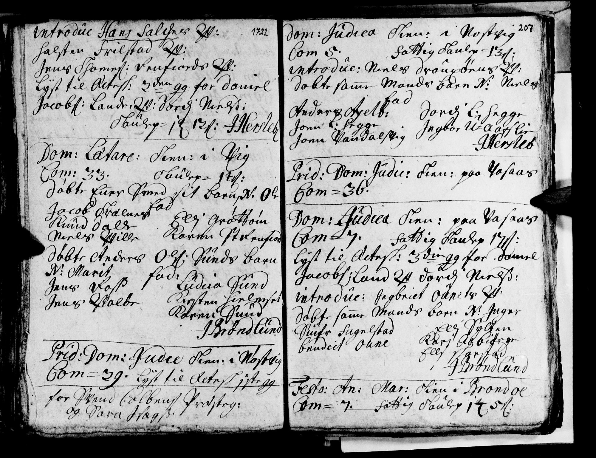 Ministerialprotokoller, klokkerbøker og fødselsregistre - Nordland, AV/SAT-A-1459/813/L0193: Parish register (official) no. 813A03, 1714-1724, p. 207