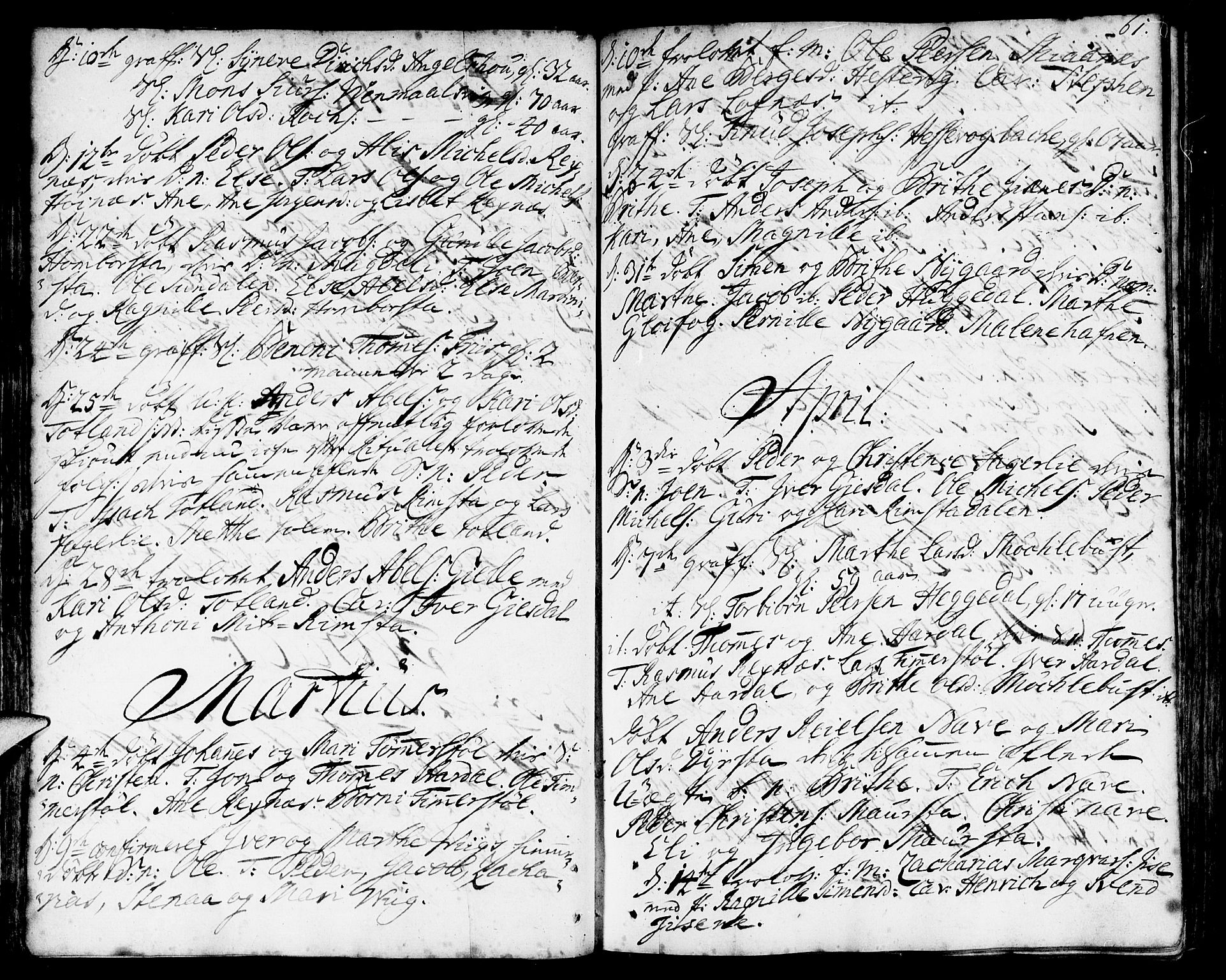 Davik sokneprestembete, SAB/A-79701/H/Haa/Haaa/L0002: Parish register (official) no. A 2, 1742-1816, p. 61