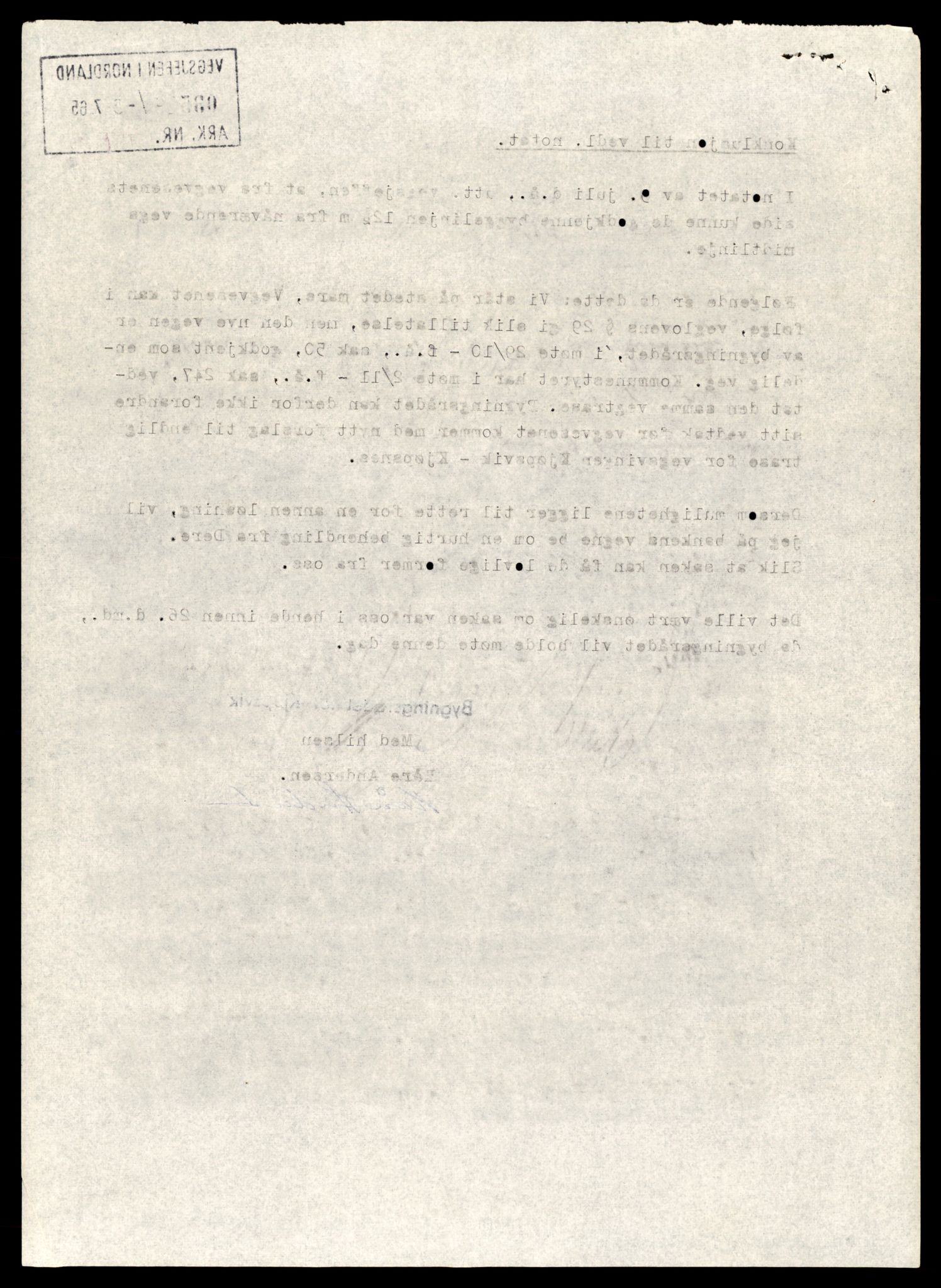 Nordland vegkontor, AV/SAT-A-4181/F/Fa/L0031: Tysfjord/Ballangen/Tjeldsund, 1882-1969, p. 1279