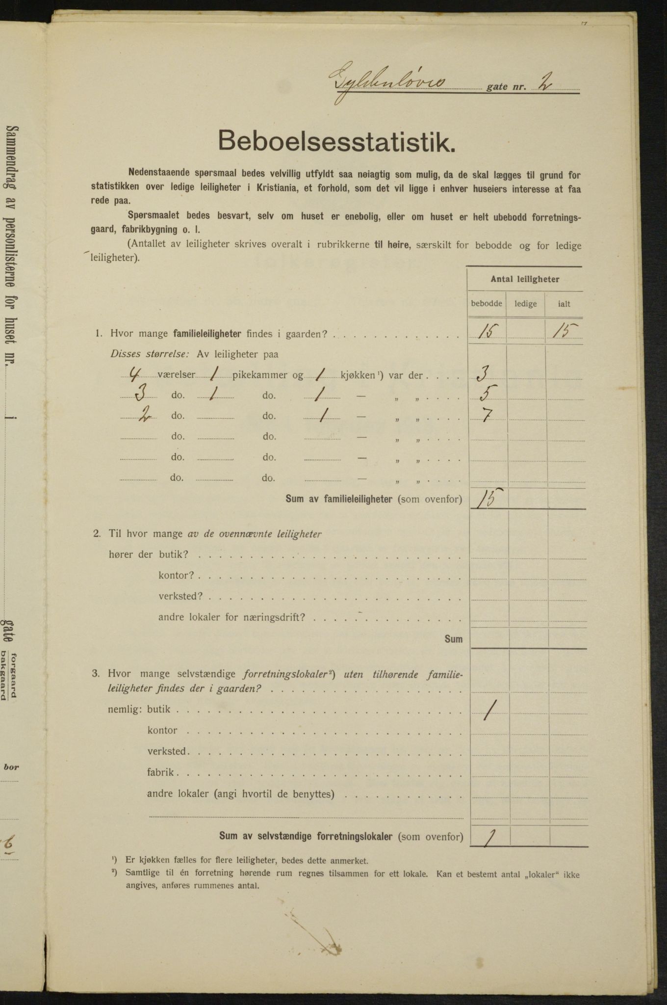 OBA, Municipal Census 1913 for Kristiania, 1913, p. 32522